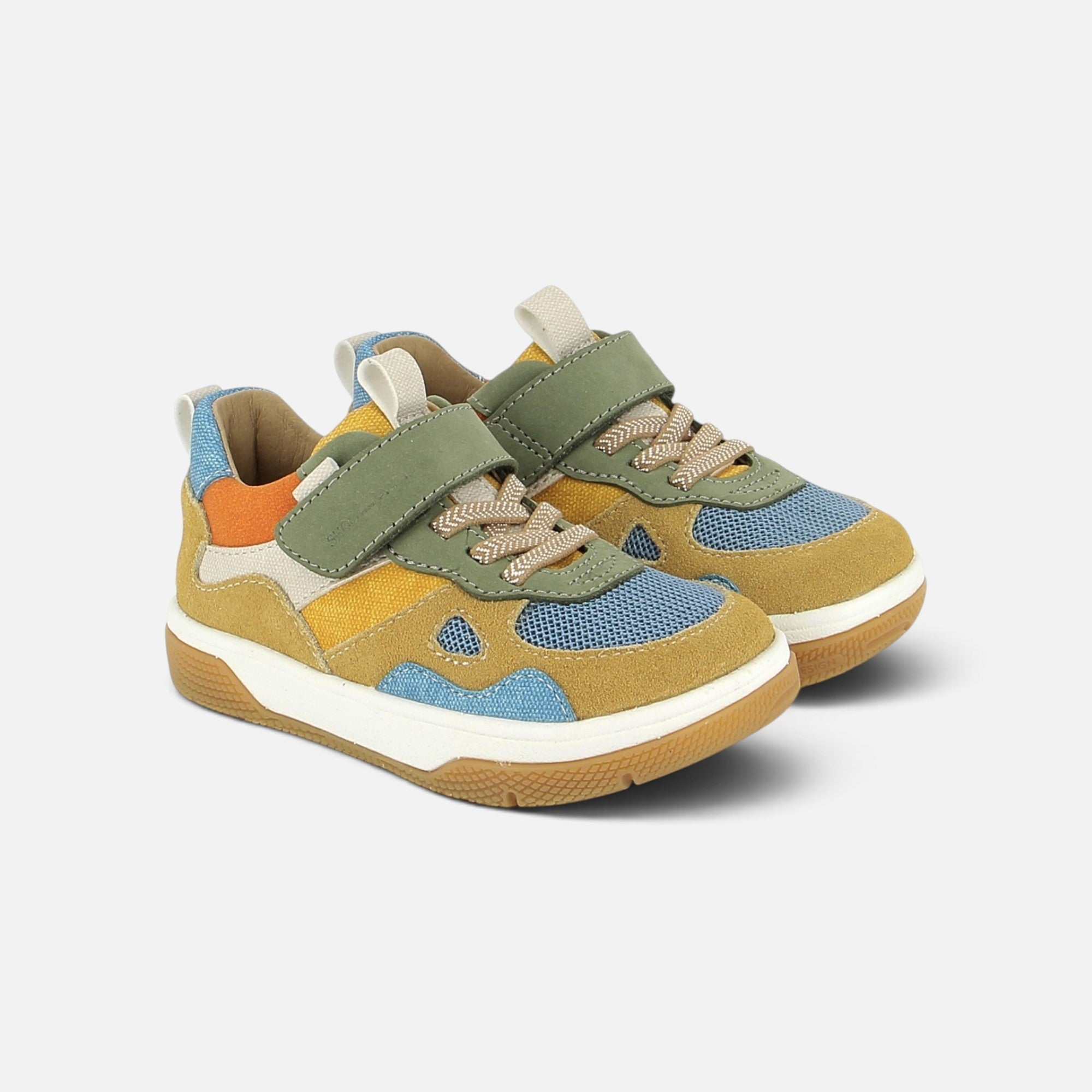 BARESKET JOG - VELOURS-MESH - CAMEL-JEANS - BASKETS