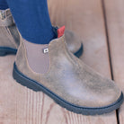 BOOTS CHELSEA - USED LEATHER - TAUPE - BOOTS & BOTTINES