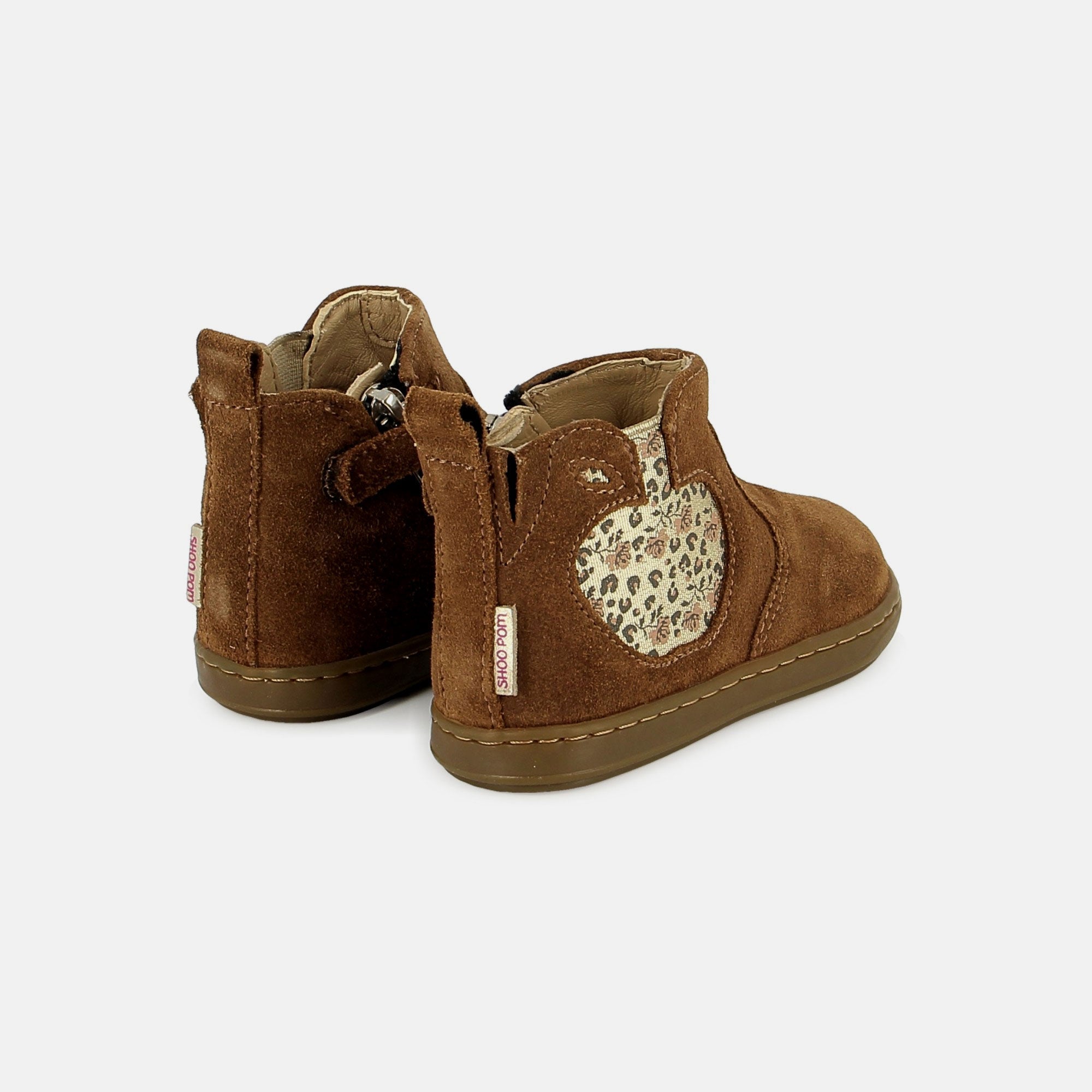BOUBA APPLE VELOURS OILY CAMEL BOOTS & BOTTINES