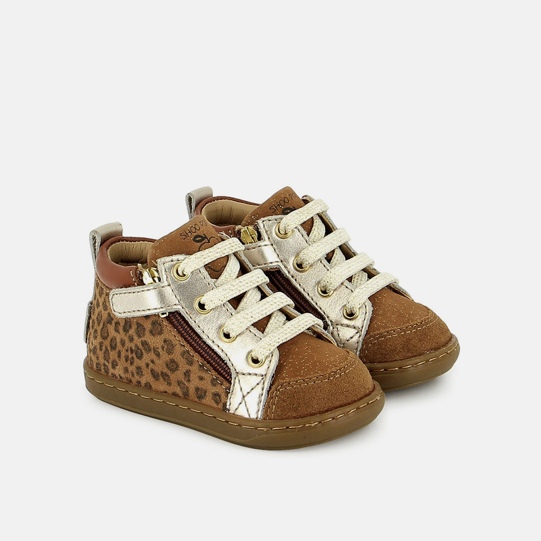 BOUBA BI ZIP - GOAT LEOPARD - CAMEL - BASKETS