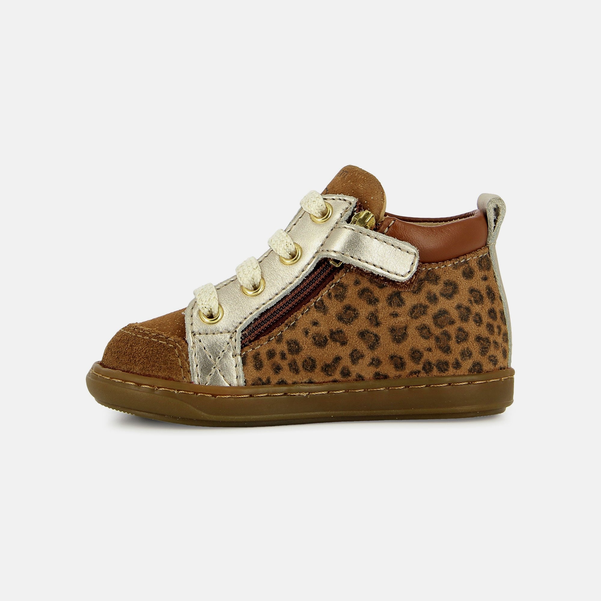 BOUBA BI ZIP - GOAT LEOPARD - CAMEL - BASKETS