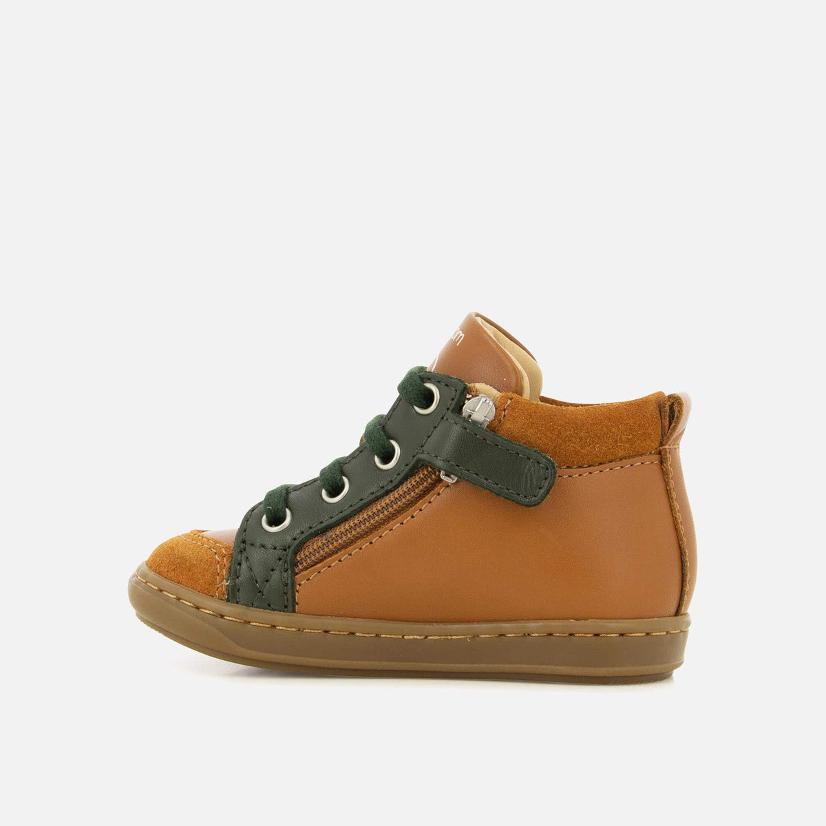 BOUBA BI ZIP - KOBE VELOURS - CAMEL PIN - BASKETS