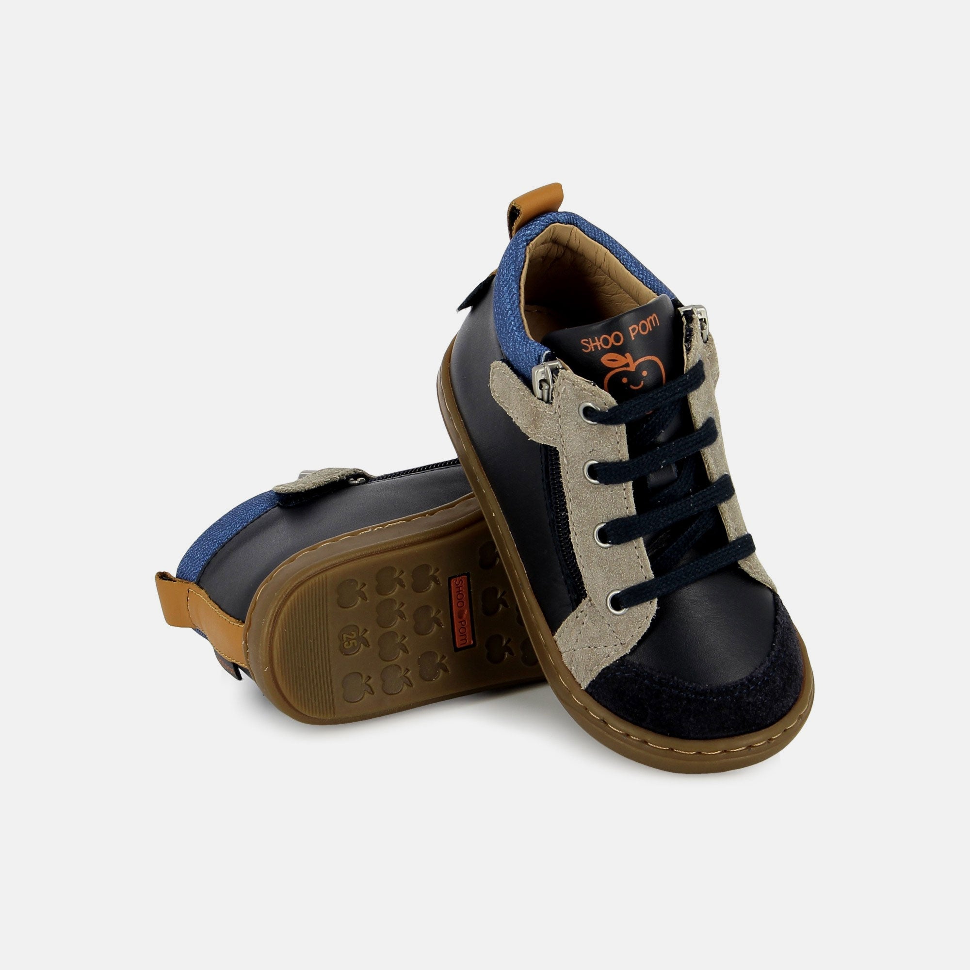 BOUBA BI ZIP - NAPPA - NAVY - BASKETS