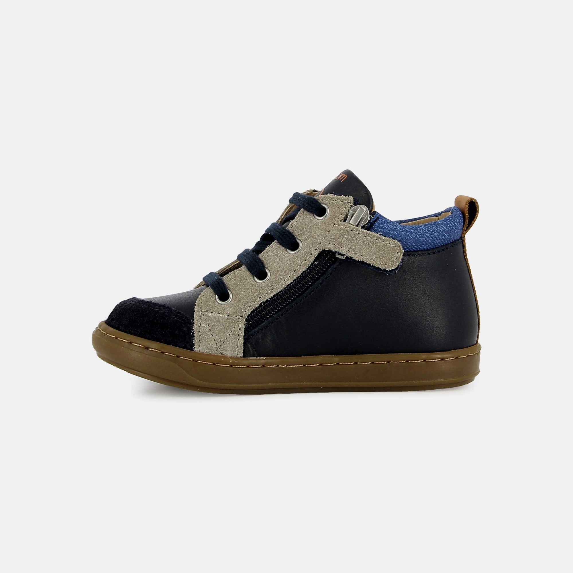 BOUBA BI ZIP - NAPPA - NAVY - BASKETS