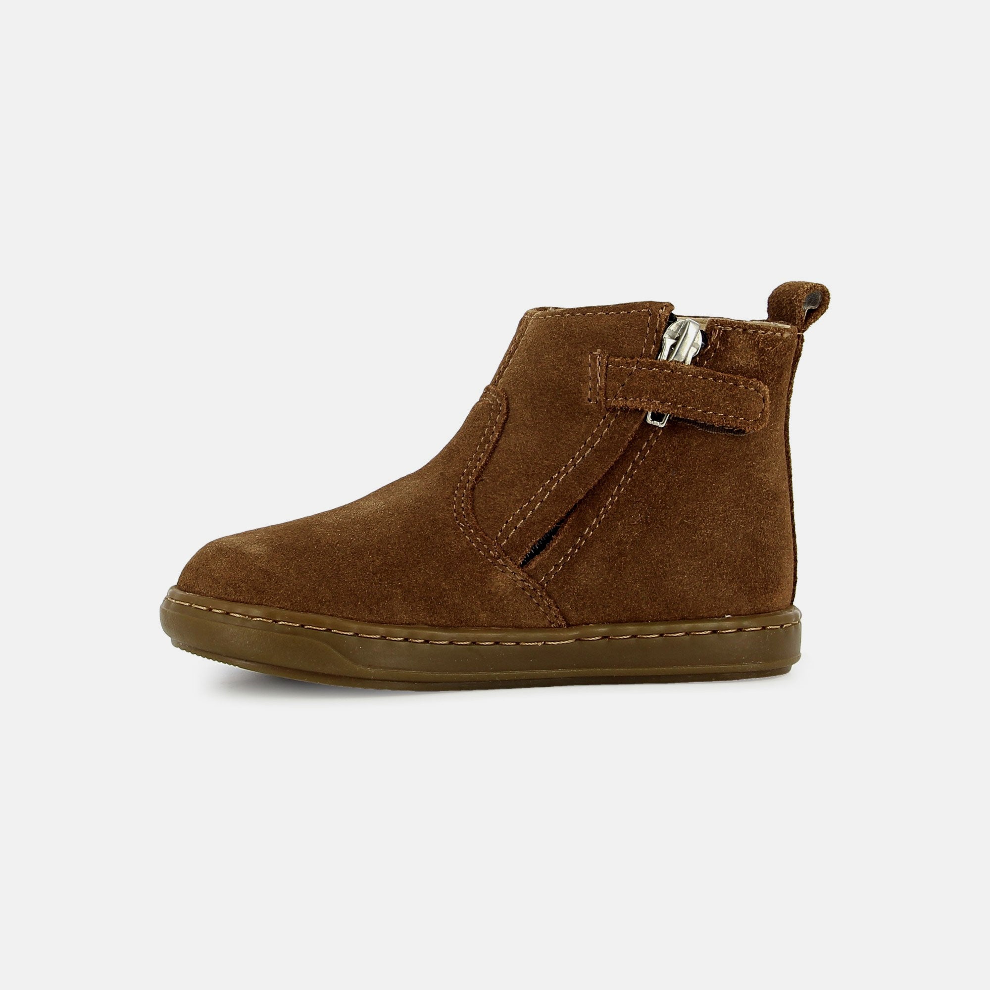 BOUBA MINI APPLE VELOURS OILY CAMEL BOOTS & BOTTINES