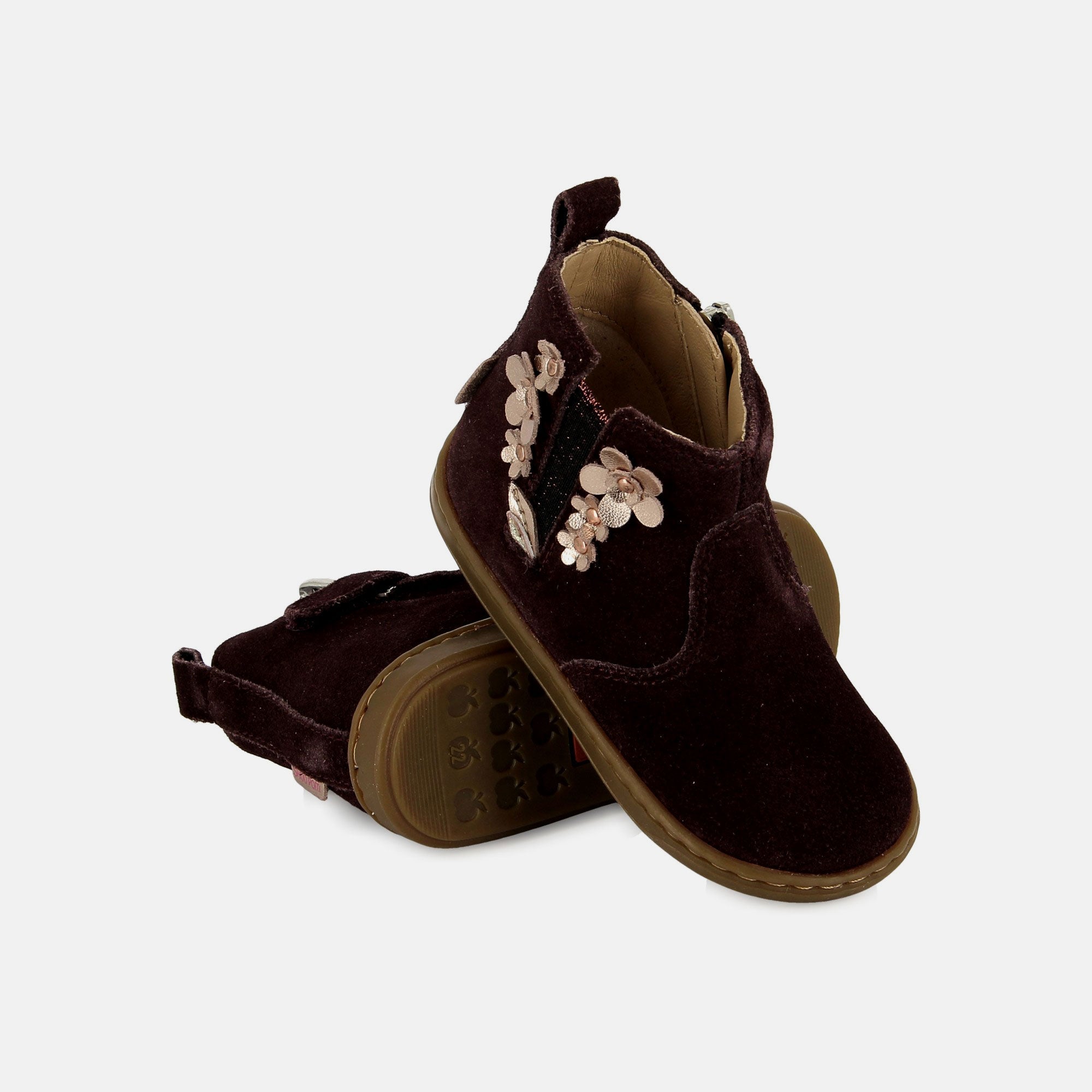 BOUBA MULTIFLO - VELOURS OILY - PURPLE - BOOTS & BOTTINES