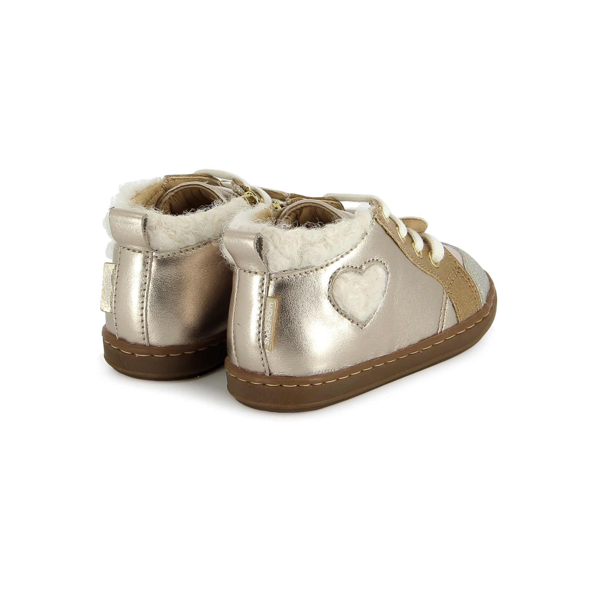 BOUBA NEW HEART - COW FLASH-FUR - LIGHT BRONZE-CREAM - PREMIERS