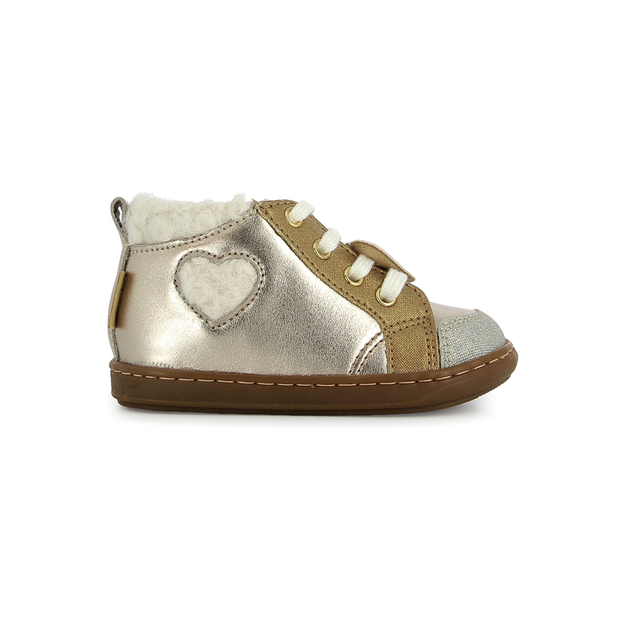 BOUBA NEW HEART - COW FLASH-FUR - LIGHT BRONZE-CREAM - PREMIERS