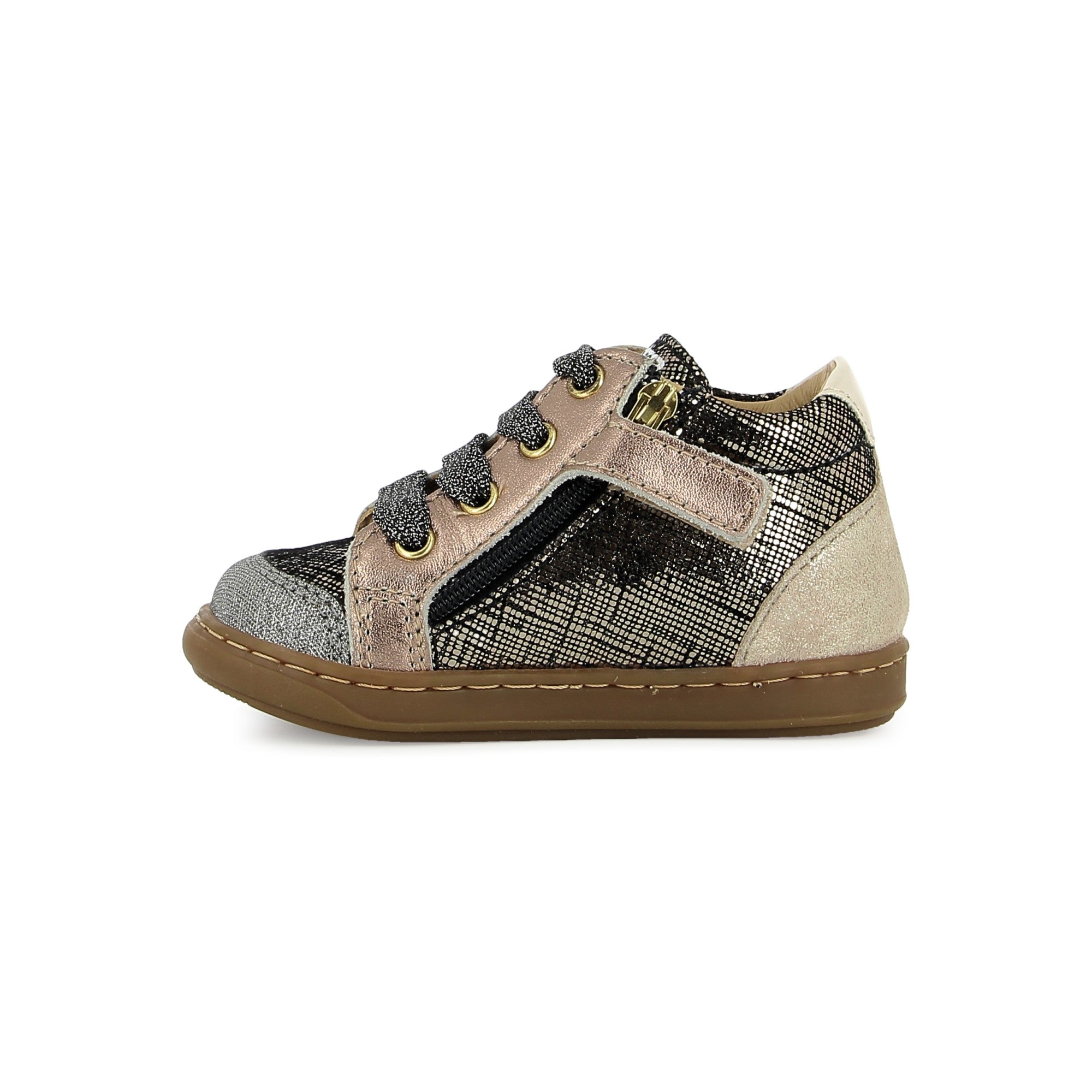 BOUBA ZIP BOX - LINEN - BLACK-PLATINE - PREMIERS