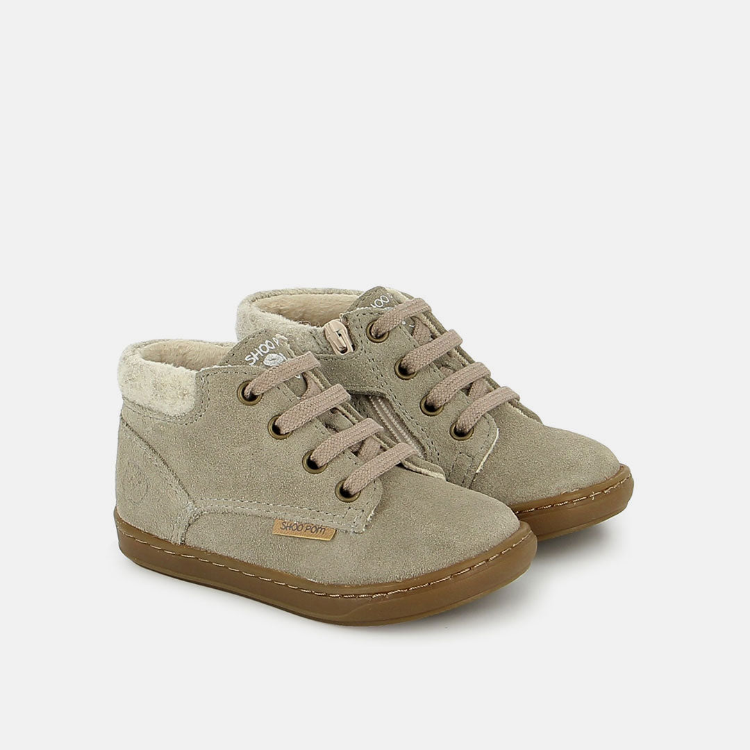 BOUBA ZIP DESERT FUR VELOURS OILY EARTH