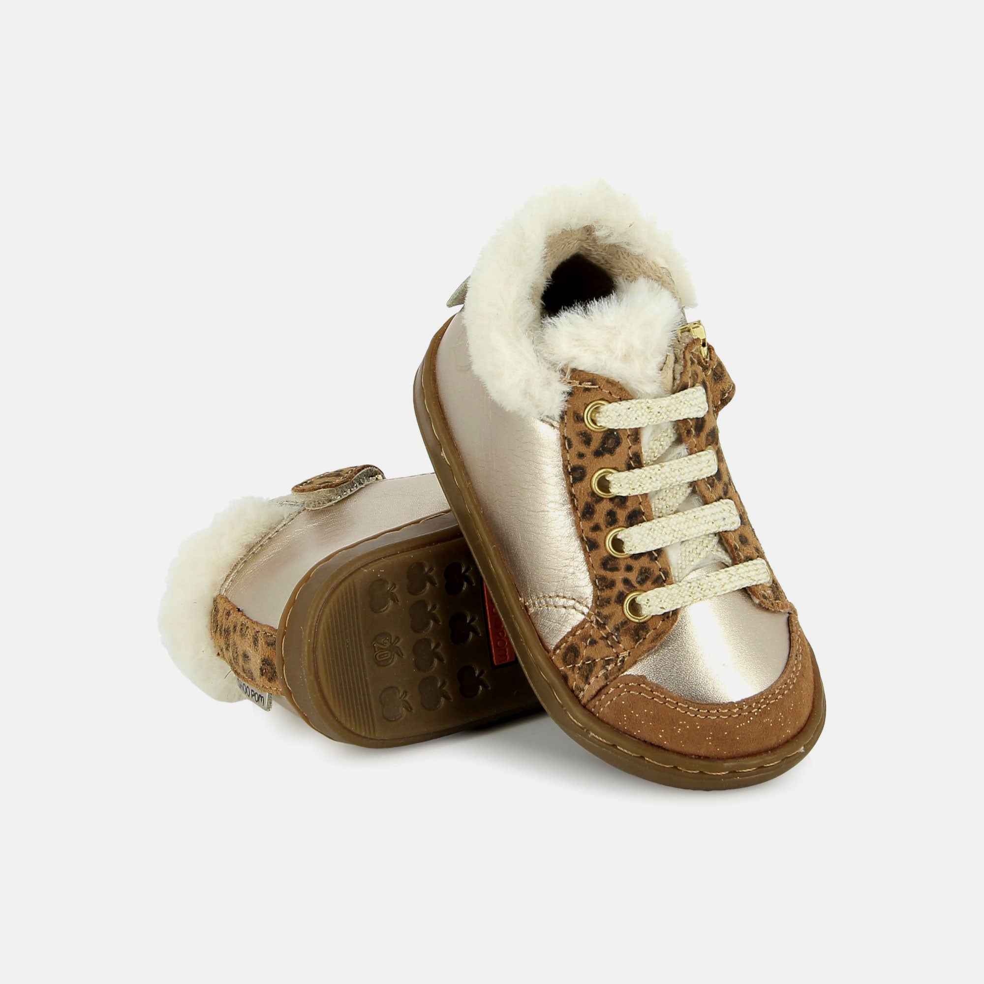 BOUBA ZIP HAIR - COW ARTIC - LT BRONZE - BASKETS