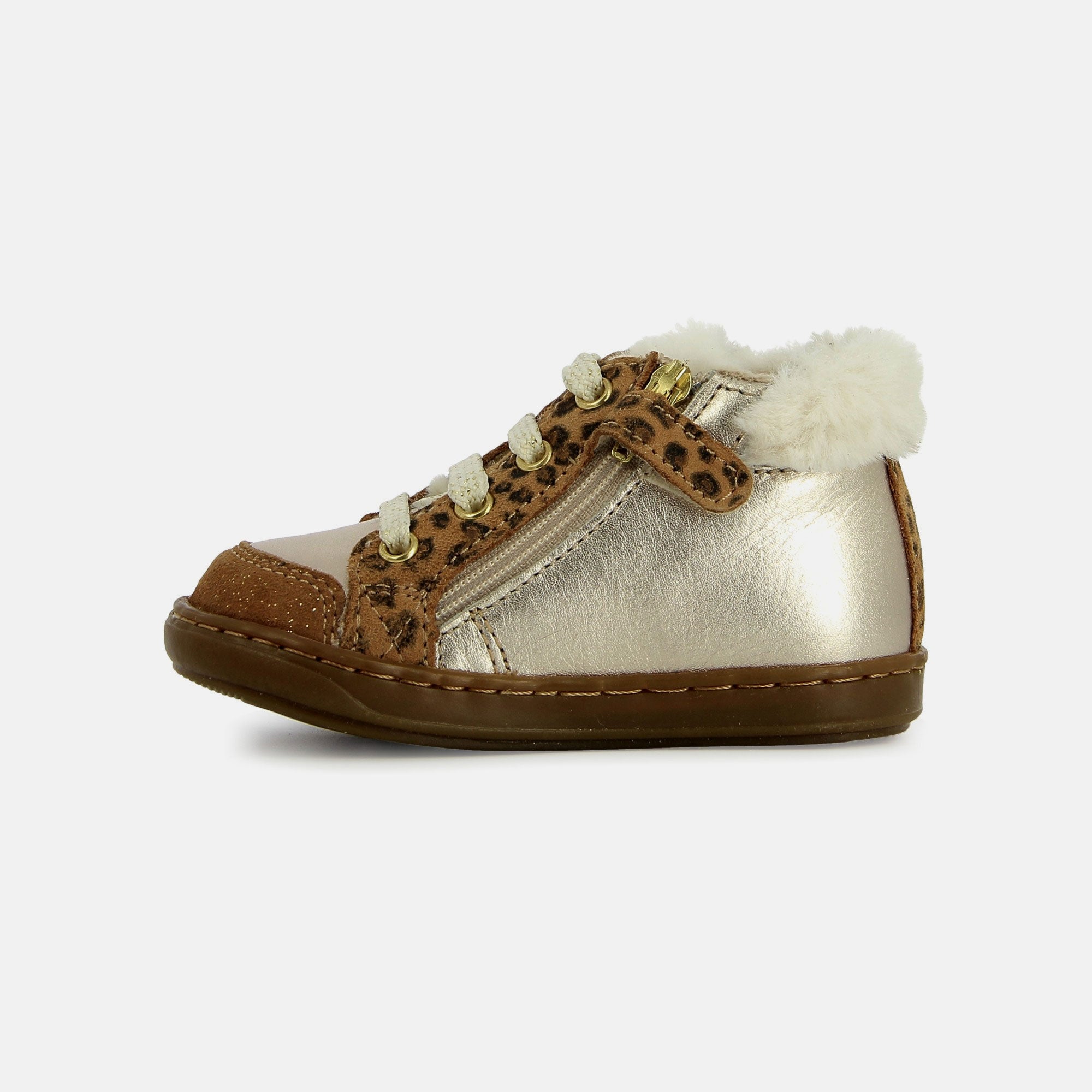 BOUBA ZIP HAIR - COW ARTIC - LT BRONZE - BASKETS