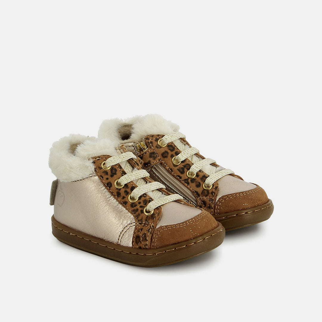 BOUBA ZIP HAIR - COW ARTIC - LT BRONZE - BASKETS