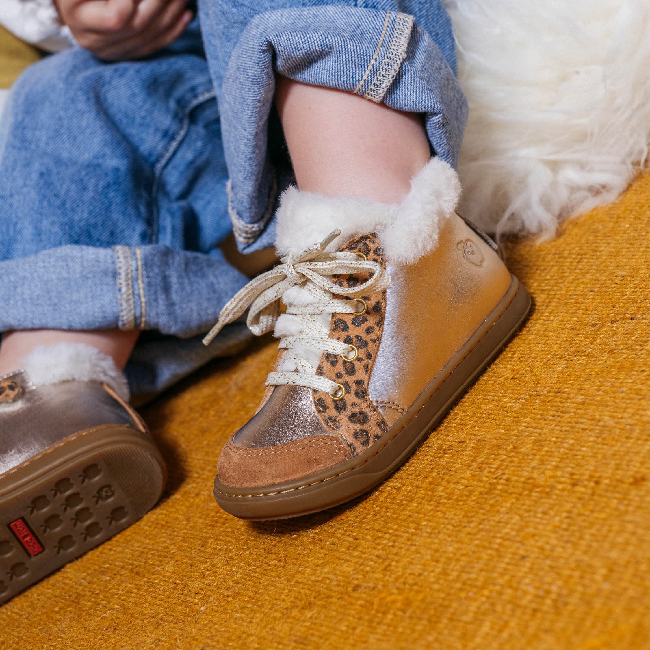 BOUBA ZIP HAIR - COW ARTIC - LT BRONZE - BASKETS