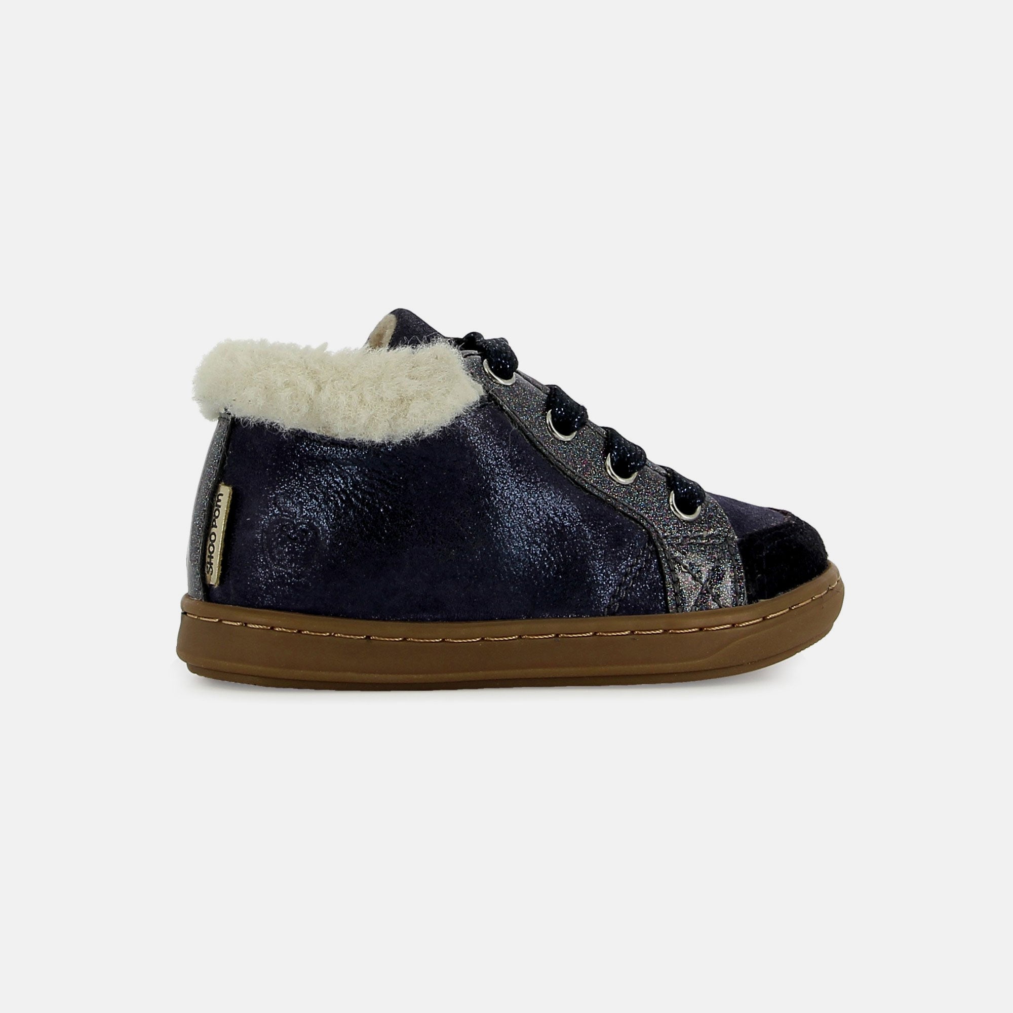 BOUBA ZIP HAIR - DUST-FUR - NAVY - BASKETS