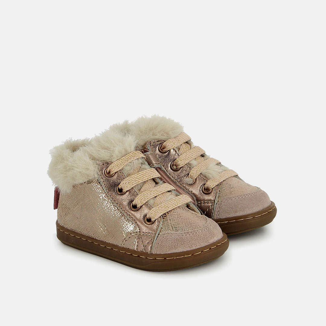 BOUBA ZIP HAIR - LINEN-FUR - PINK - PREMIERS