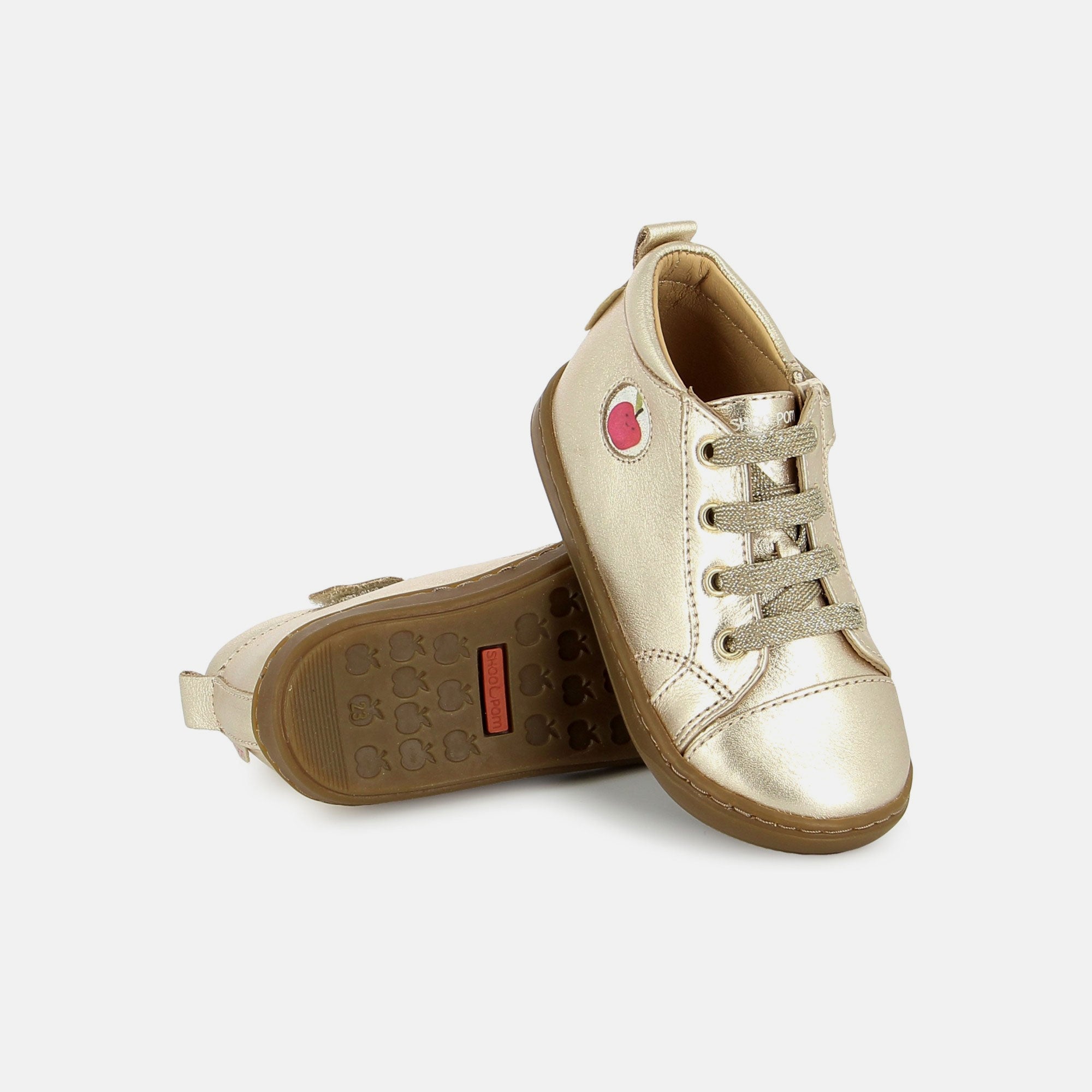 BOUBA ZIP LACE COW ARTIC LT BRONZE BASKETS