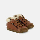 BOUBA ZIP WOOL NAPPA DK CAMEL BASKETS
