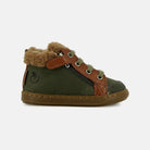 BOUBA ZIP WOOL - NUBUCK - KAKI-DK CAMEL - BASKETS