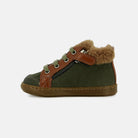 BOUBA ZIP WOOL - NUBUCK - KAKI-DK CAMEL - BASKETS