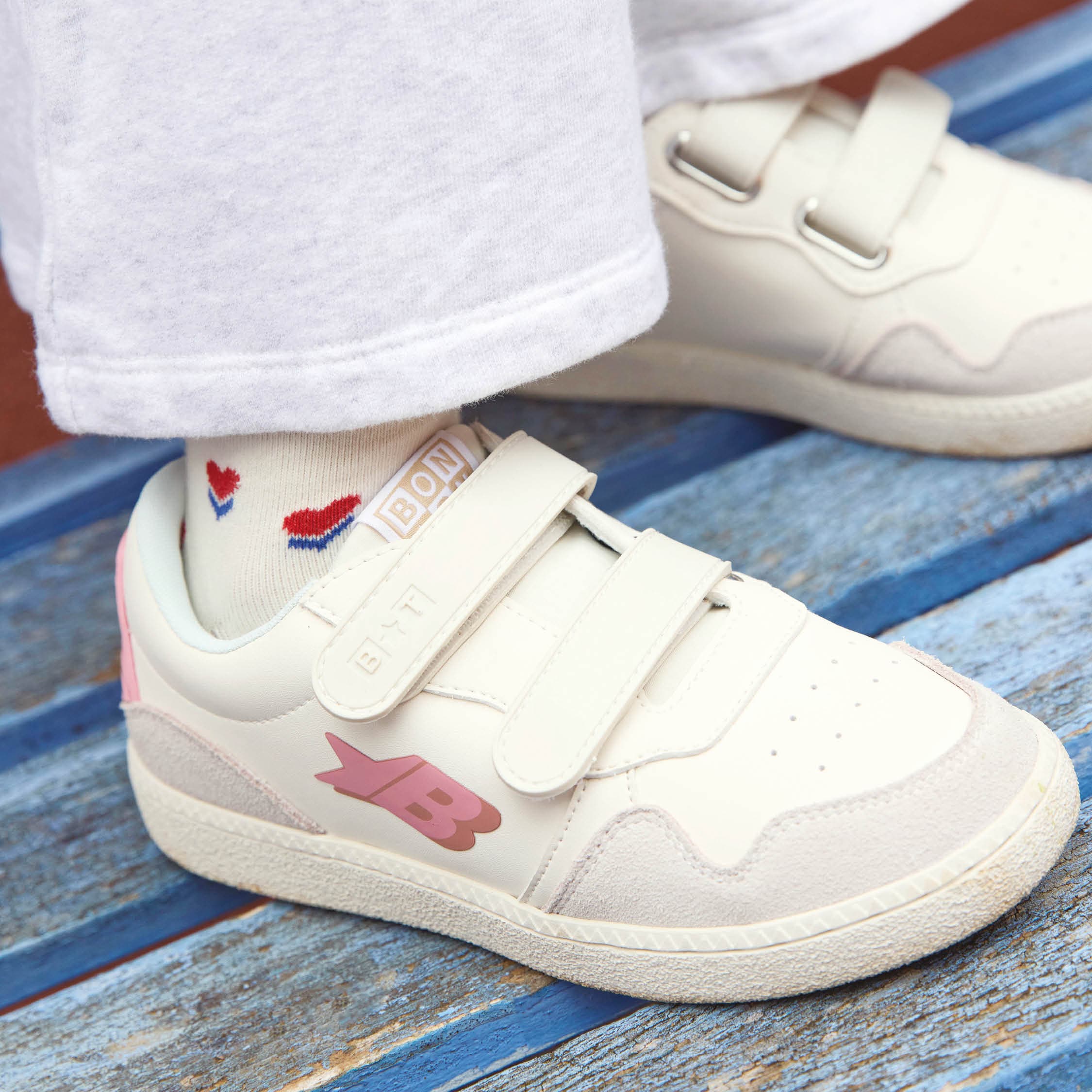 BT KIX EASY LO CUT - NAPPA - OFF WHITE-PINK - BASKETS