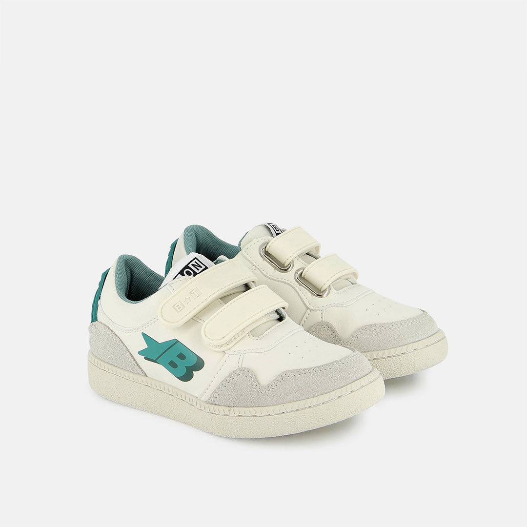 BT KIX EASY LO CUT - PUR NAPPA - OFF WHITE-GREEN - BASKETS