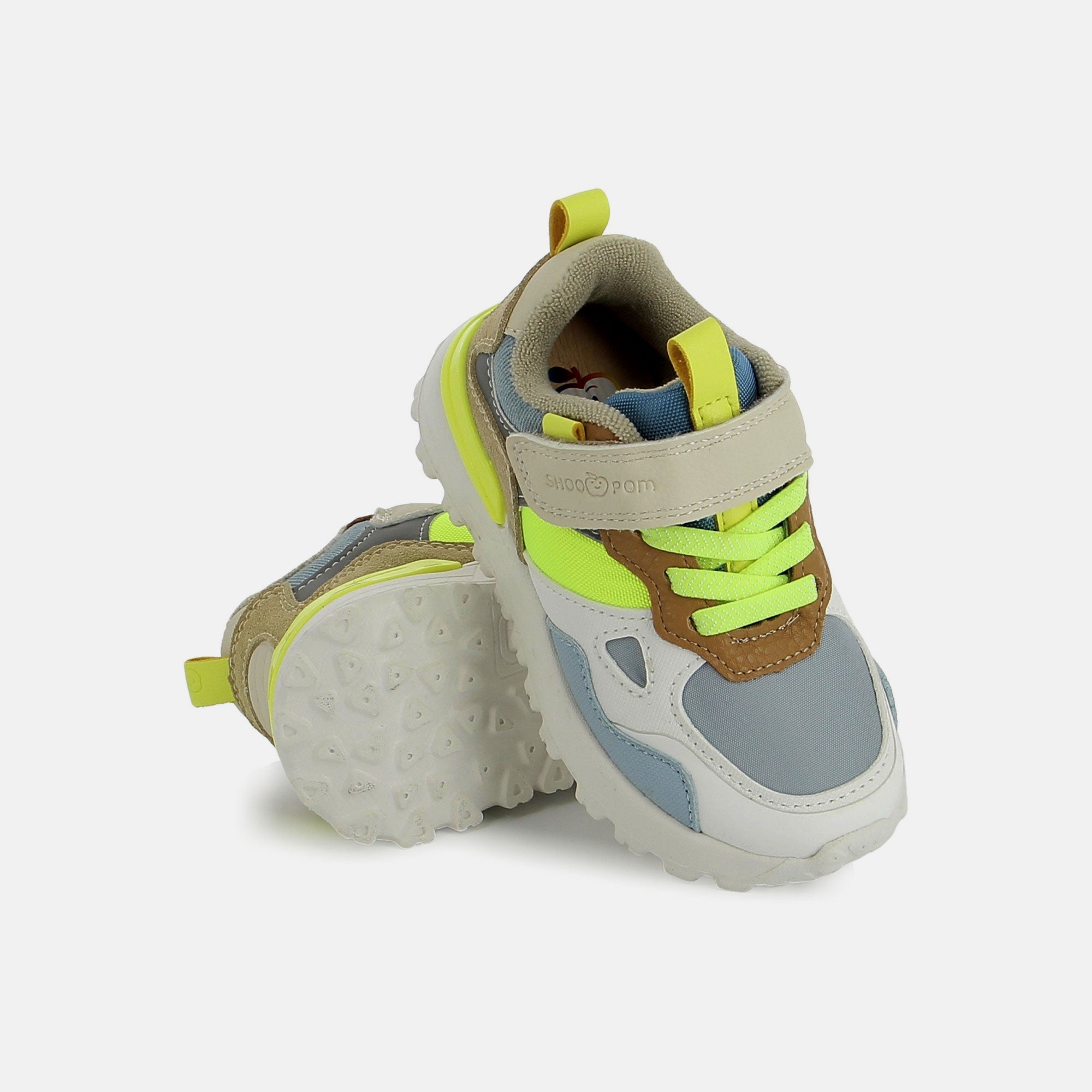 JOGGY SCRATCH - NYLON-DENIM - GREY JEANS CAMEL - BASKETS