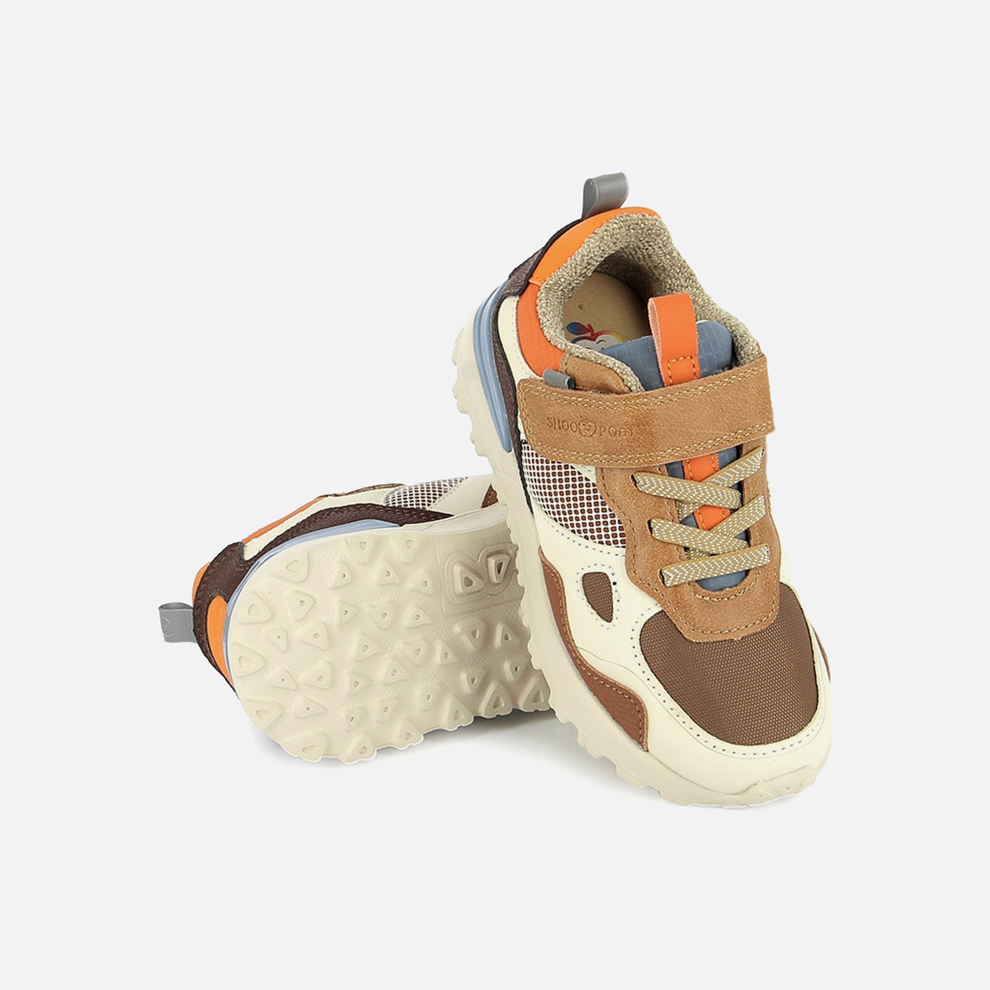 JOGGY SCRATCH - NYLON-GRID - CAMEL-OFF WHITE-ORAN