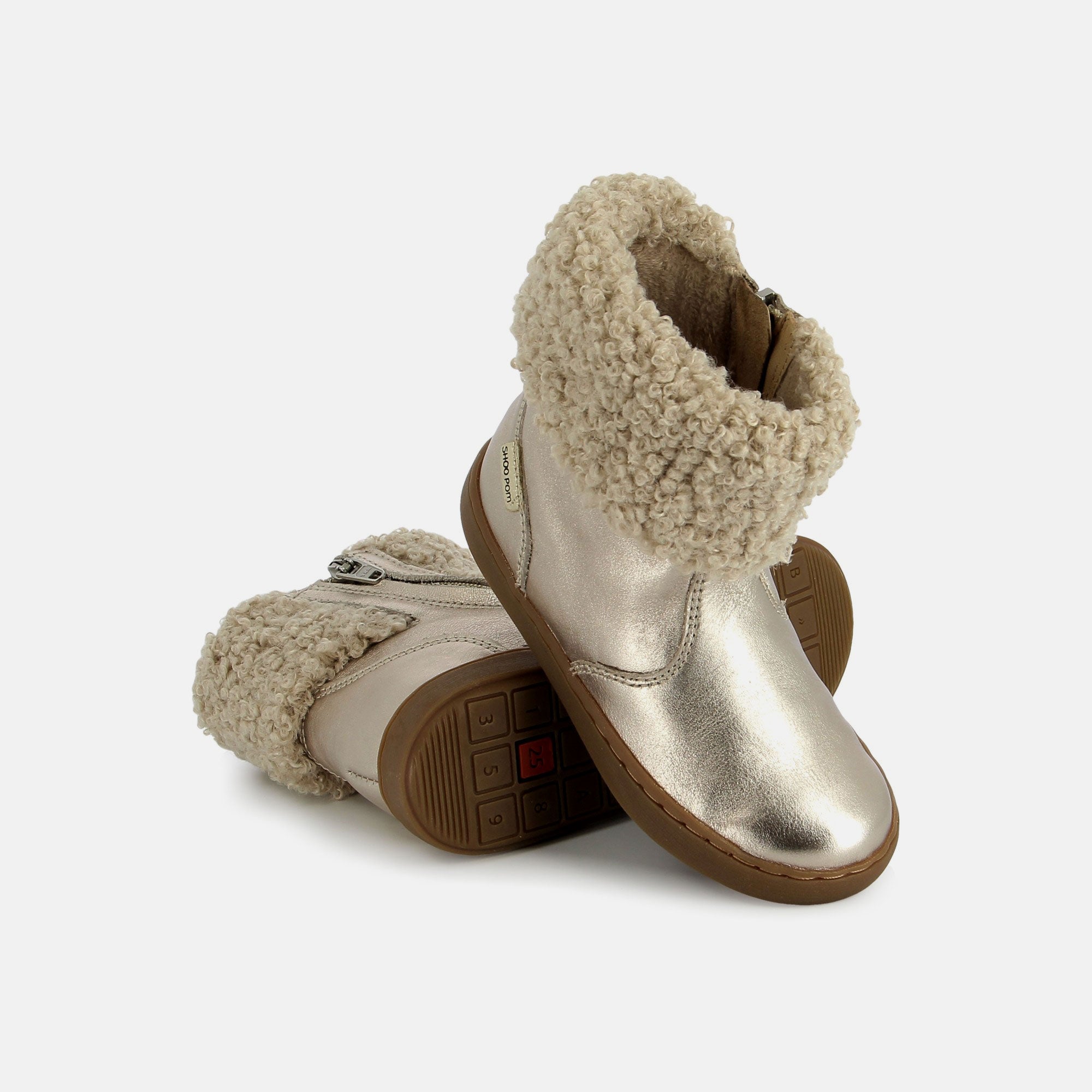 PLAY BOOTS FUR - COW FLASH - LIGHT BRONZE - BOOTS & BOTTINES