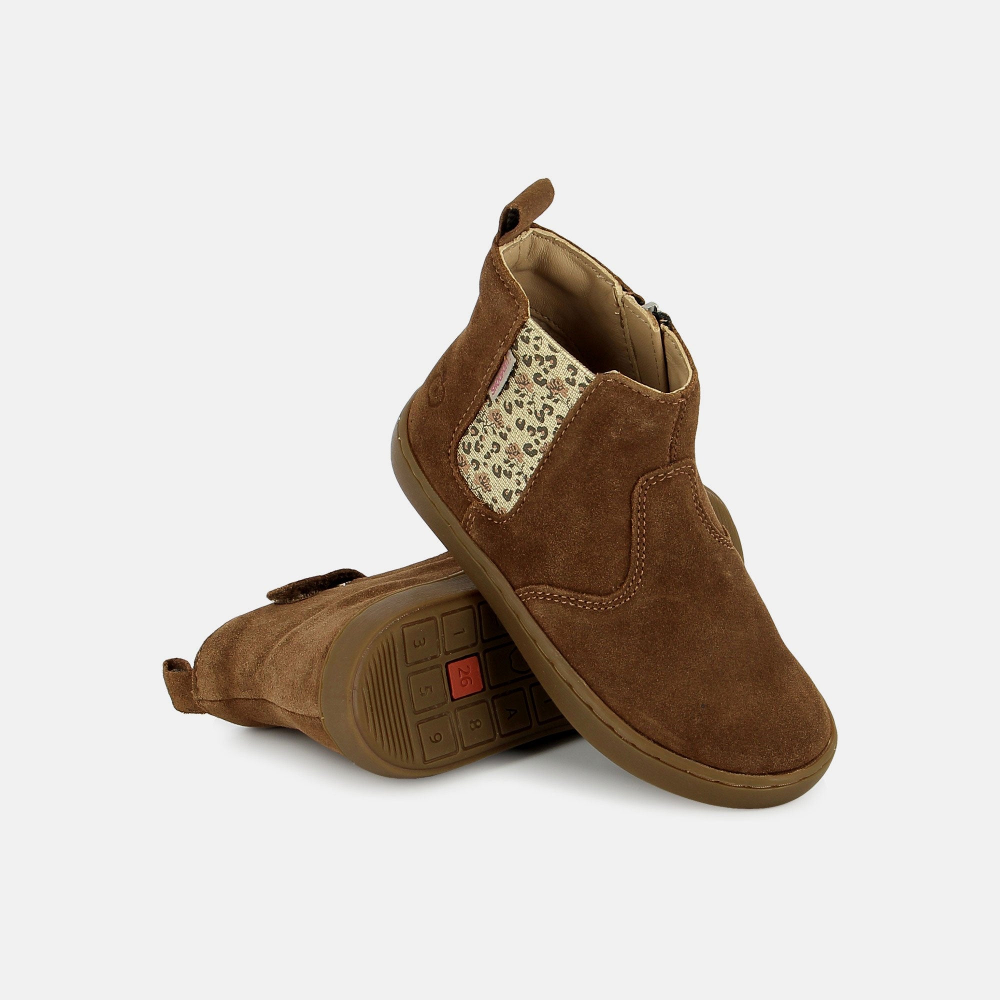 PLAY CHELSEA VELOURS OILY CAMEL BOOTS & BOTTINES
