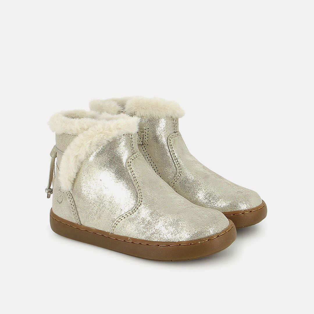 PLAY FUR SWEET AEGAN TAUPE PLATINE BOOTS & BOTTINES