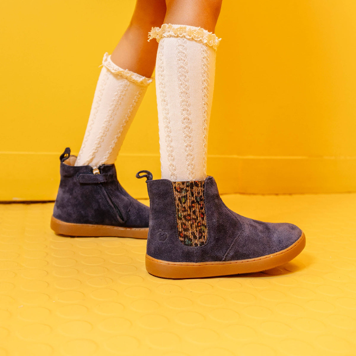 PLAY NEW SHINE - VELOURS OILY - NAVY - BOOTS & BOTTINES
