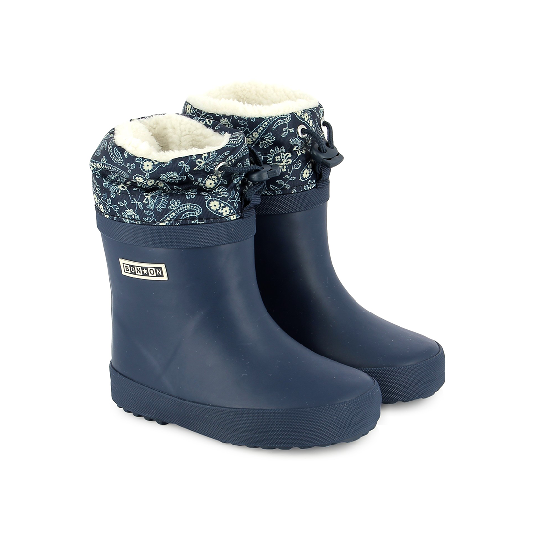 PLOC FUR CAOUTCHOUC NYLO NAVY BANDANA BOTTES DE PLUIE