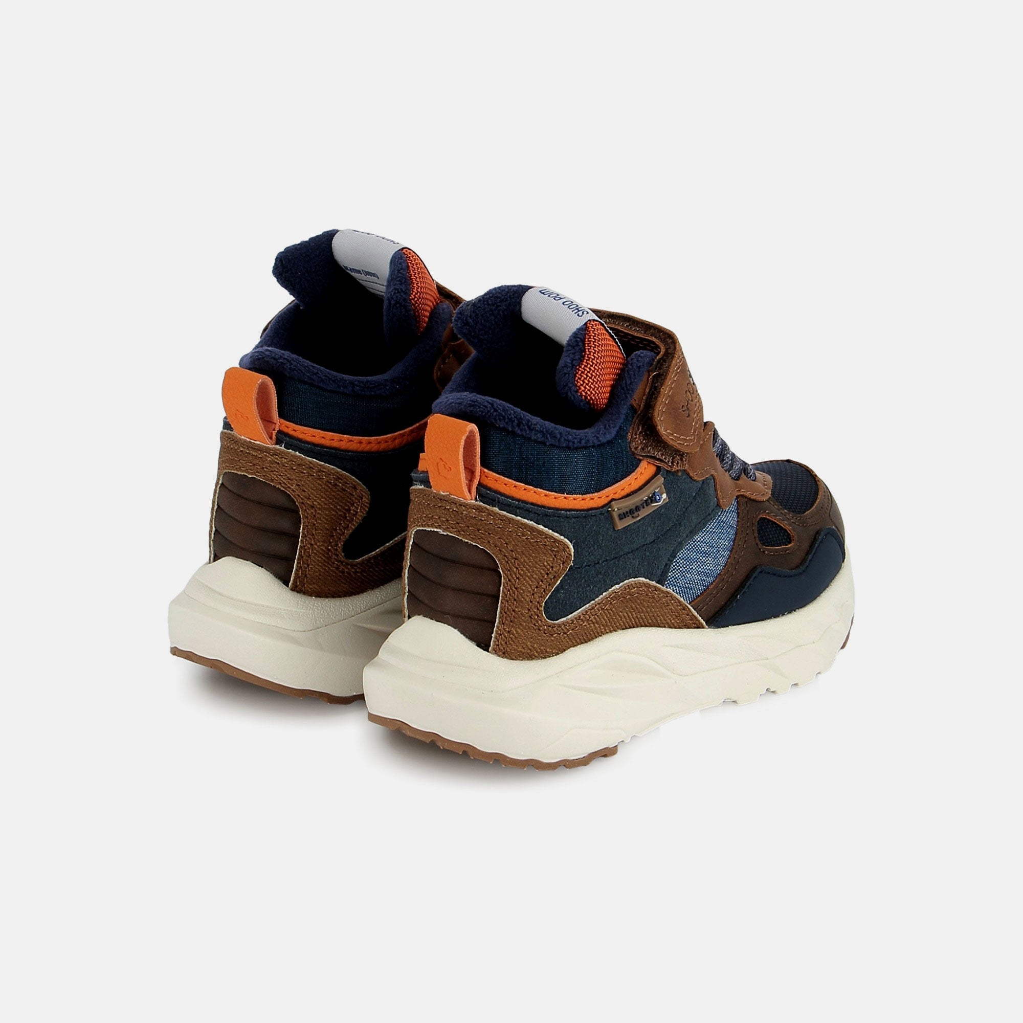 POW DRY TEX NAPPA NYLON BROWN NAVY BASKETS