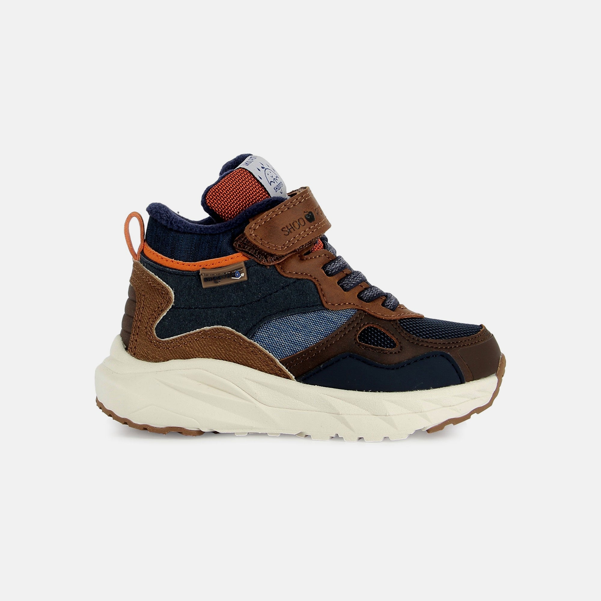 POW DRY TEX NAPPA NYLON BROWN NAVY BASKETS