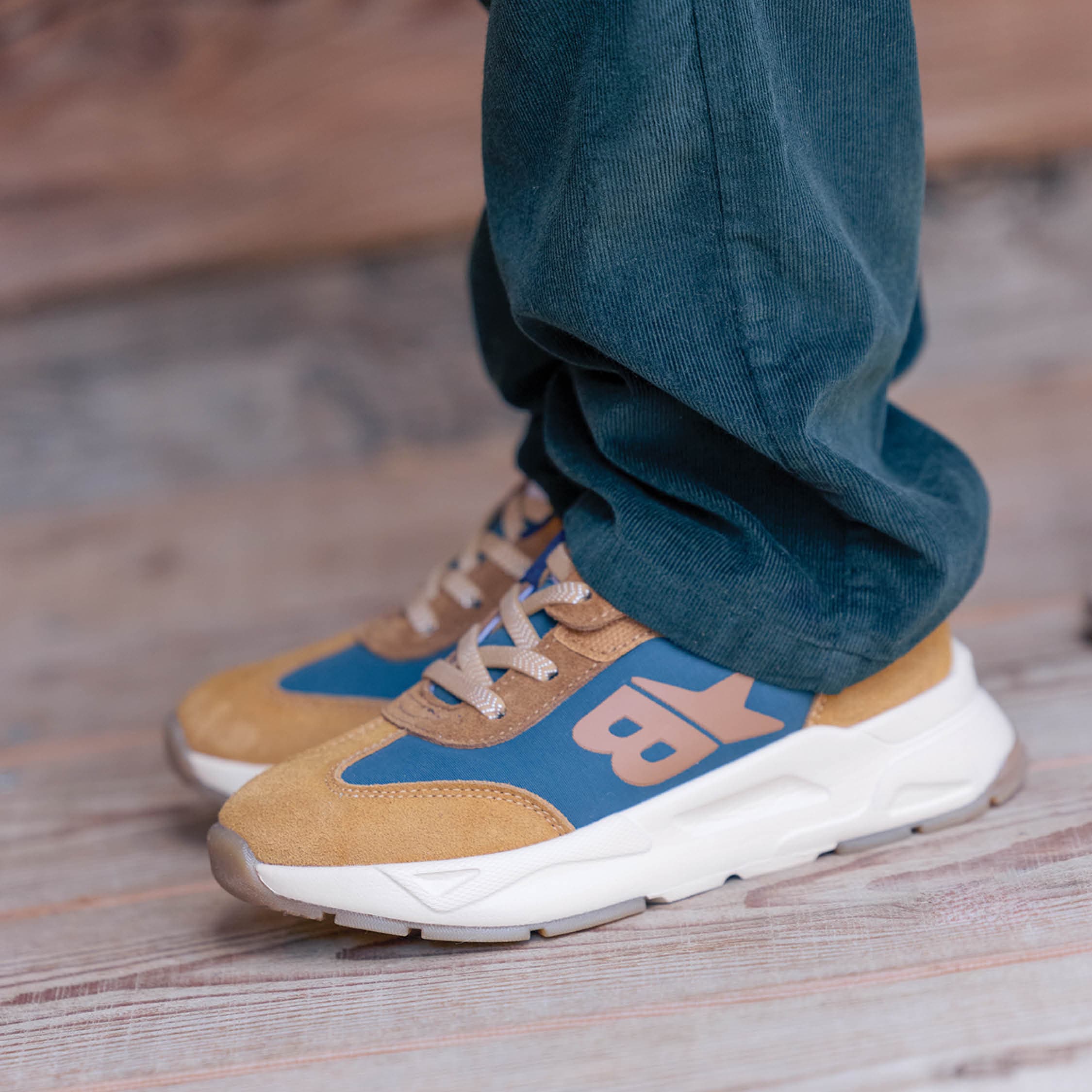 YARD BASKET - VELOURS-NYLON - LT CAMEL-ANTHRACITE - BASKETS