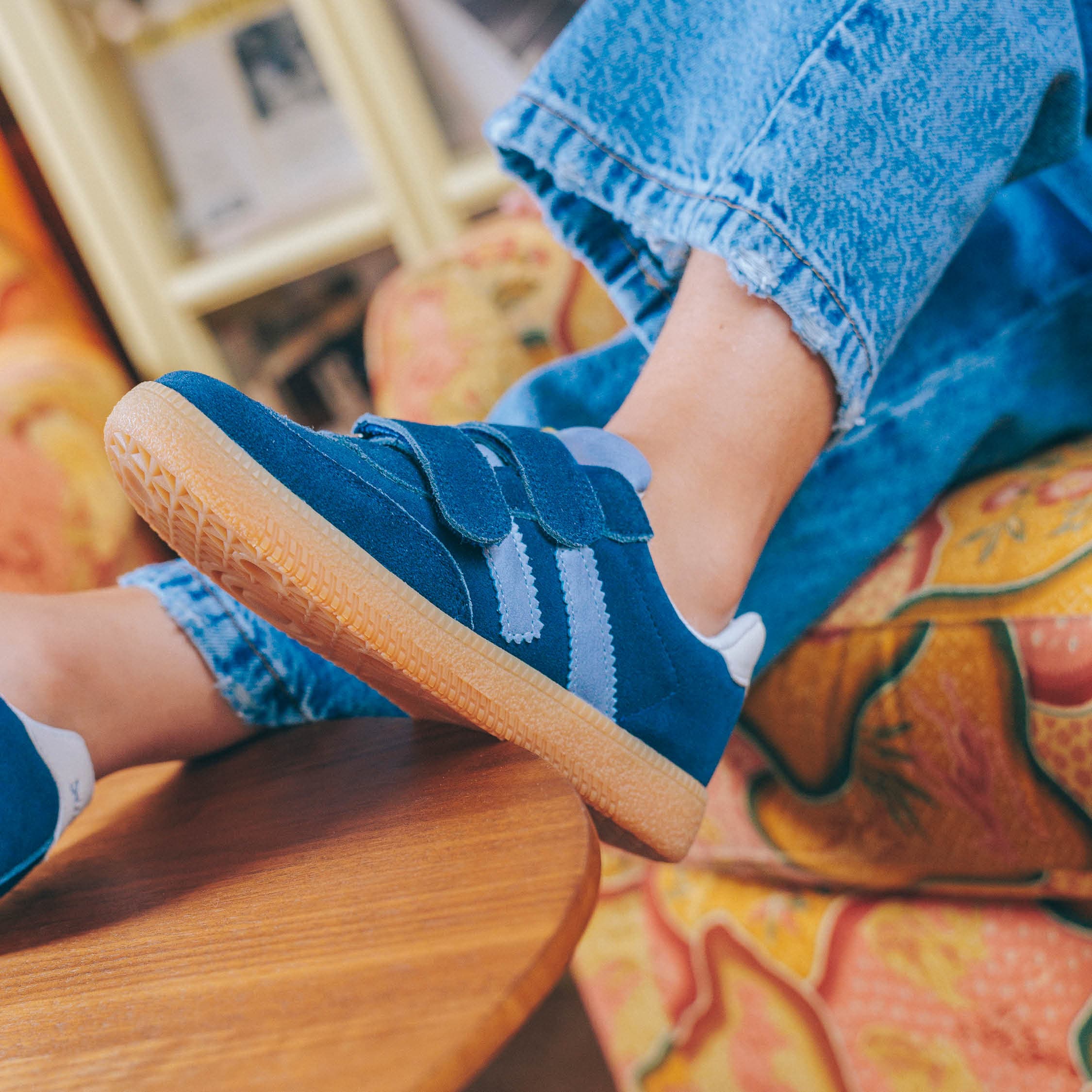 YUZU LO SCRATCH - VELOURS - NAVY - BASKETS