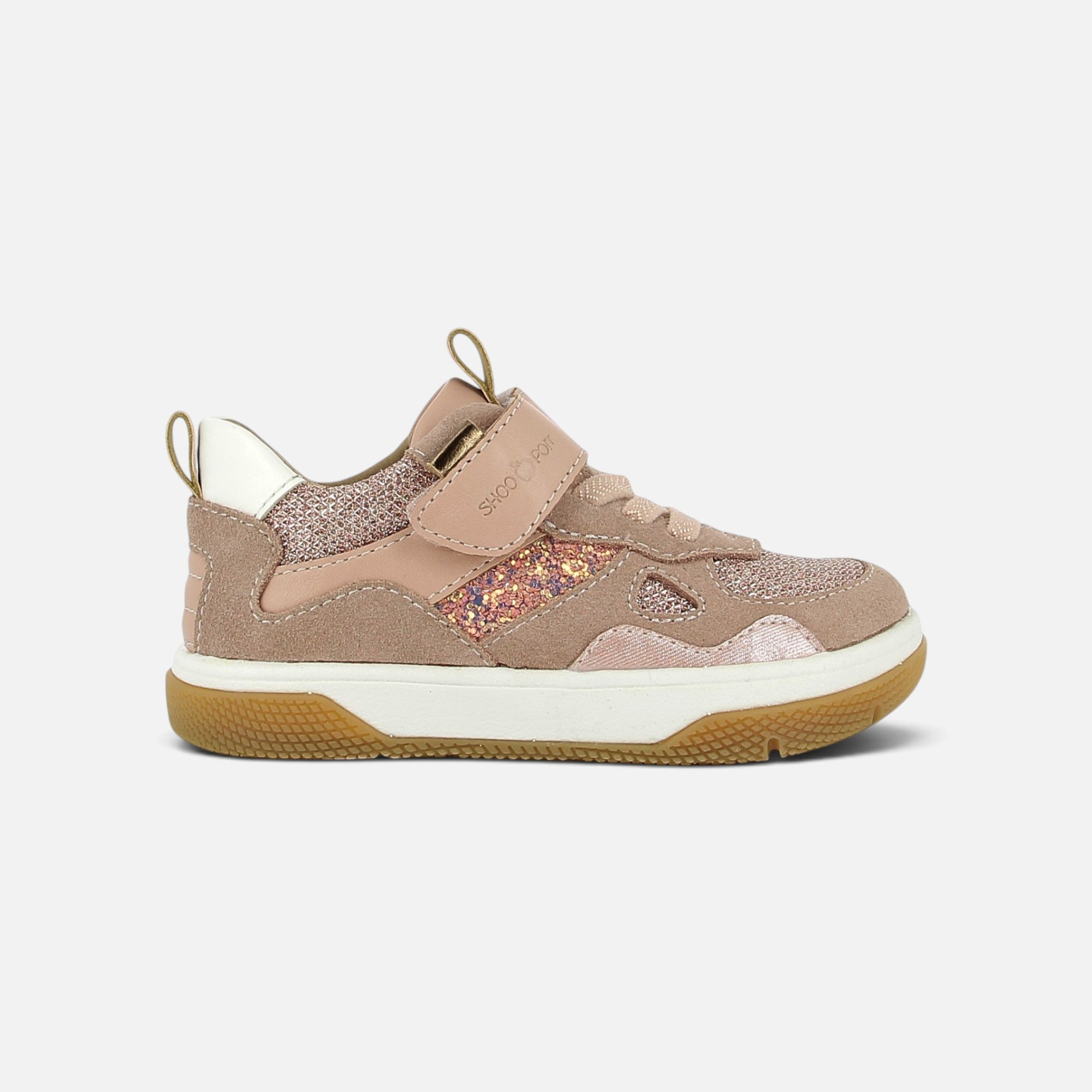 BARESKET JOG - VELOURS-GLITTER - PINK - BAREFOOT