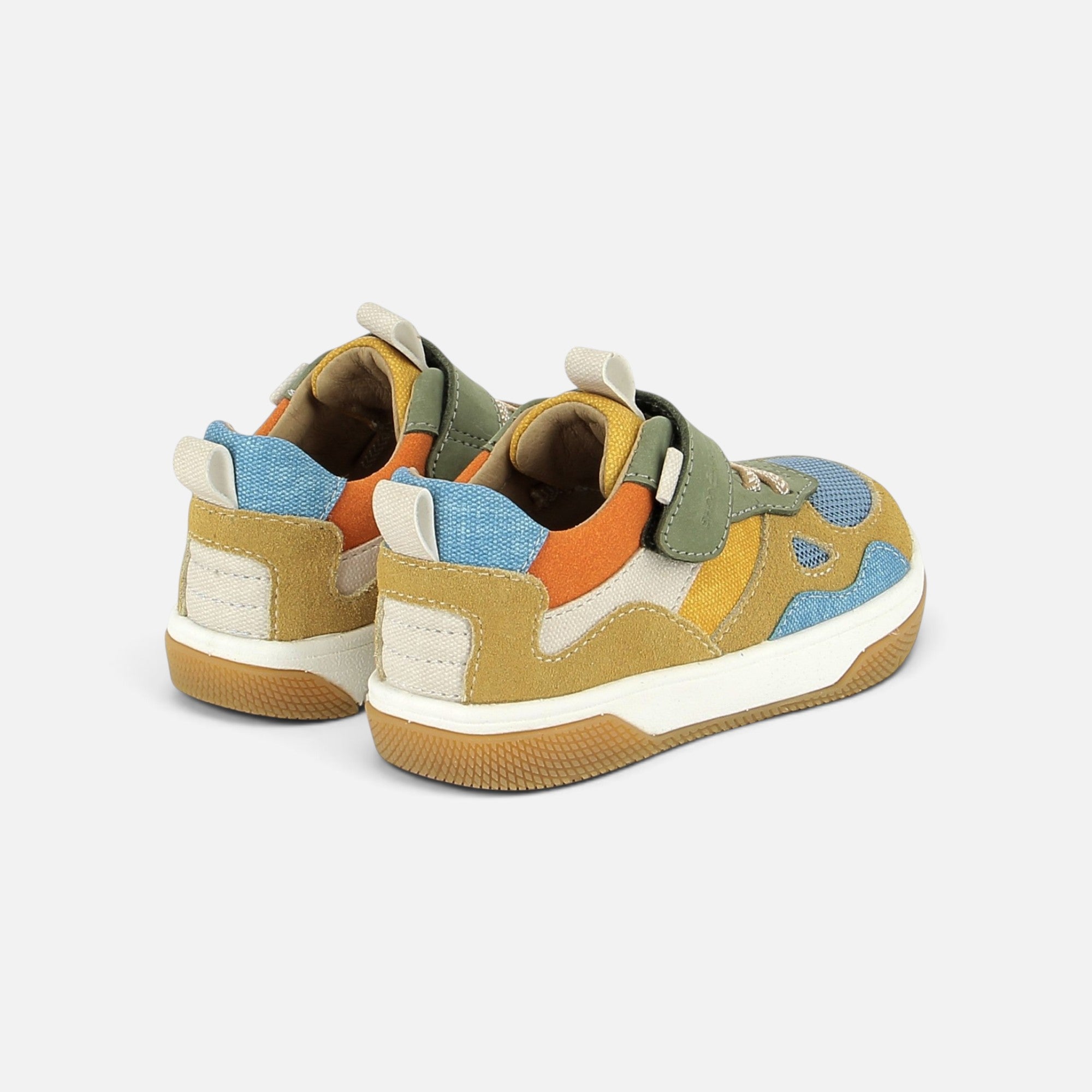 BARESKET JOG - VELOURS-MESH - CAMEL-JEANS - BASKETS