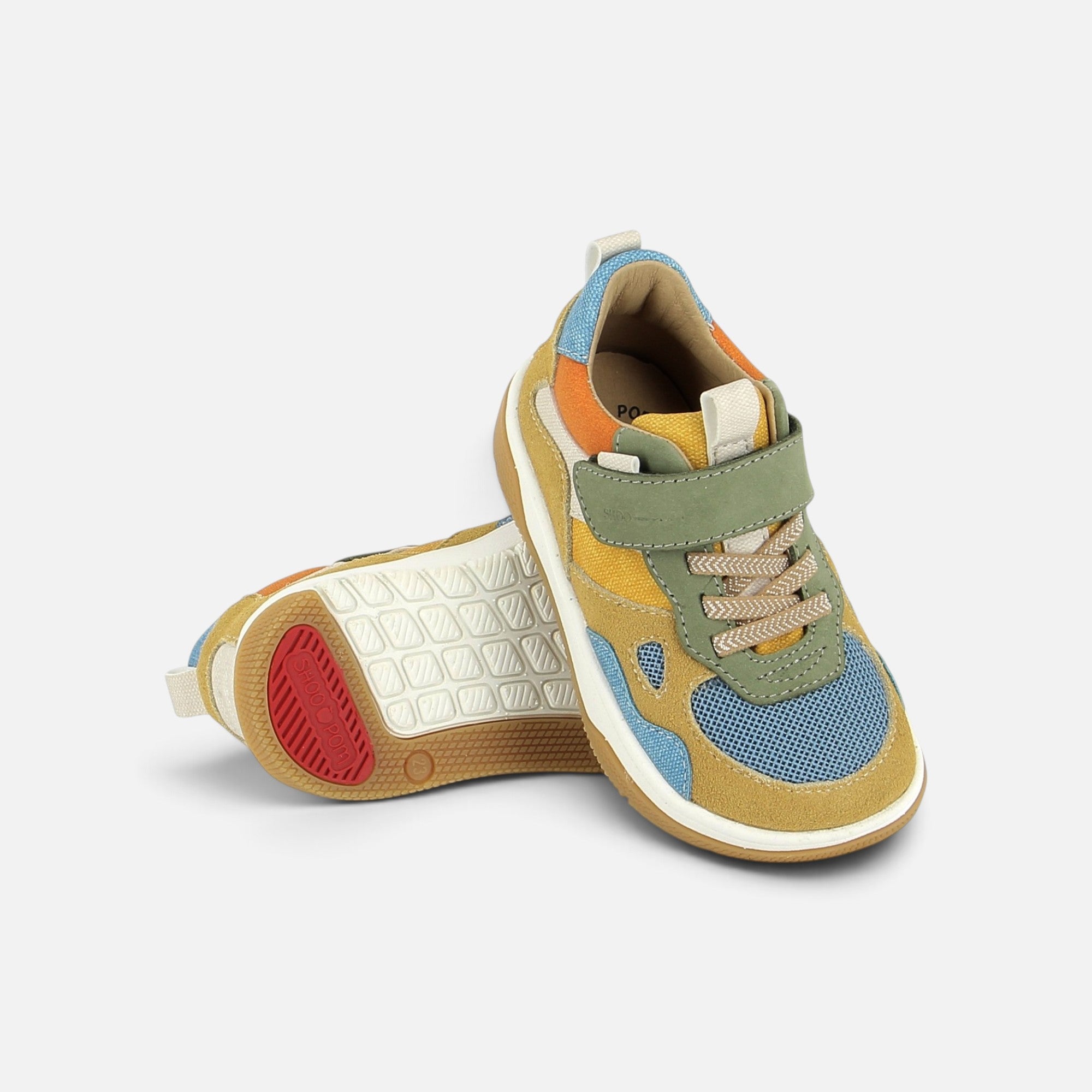 BARESKET JOG - VELOURS-MESH - CAMEL-JEANS - BASKETS