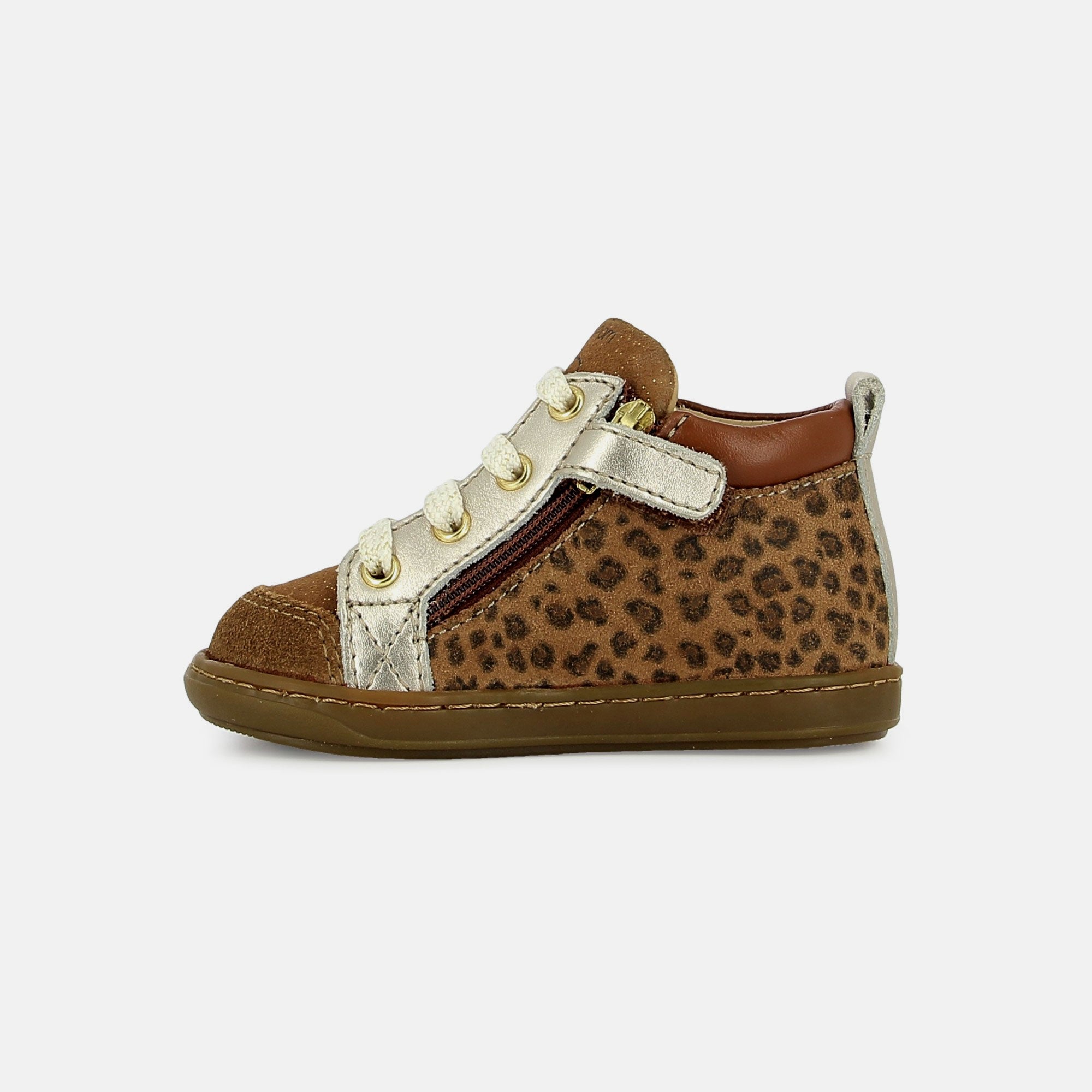 BOUBA BI ZIP GOAT LEOPARD CAMEL BASKETS