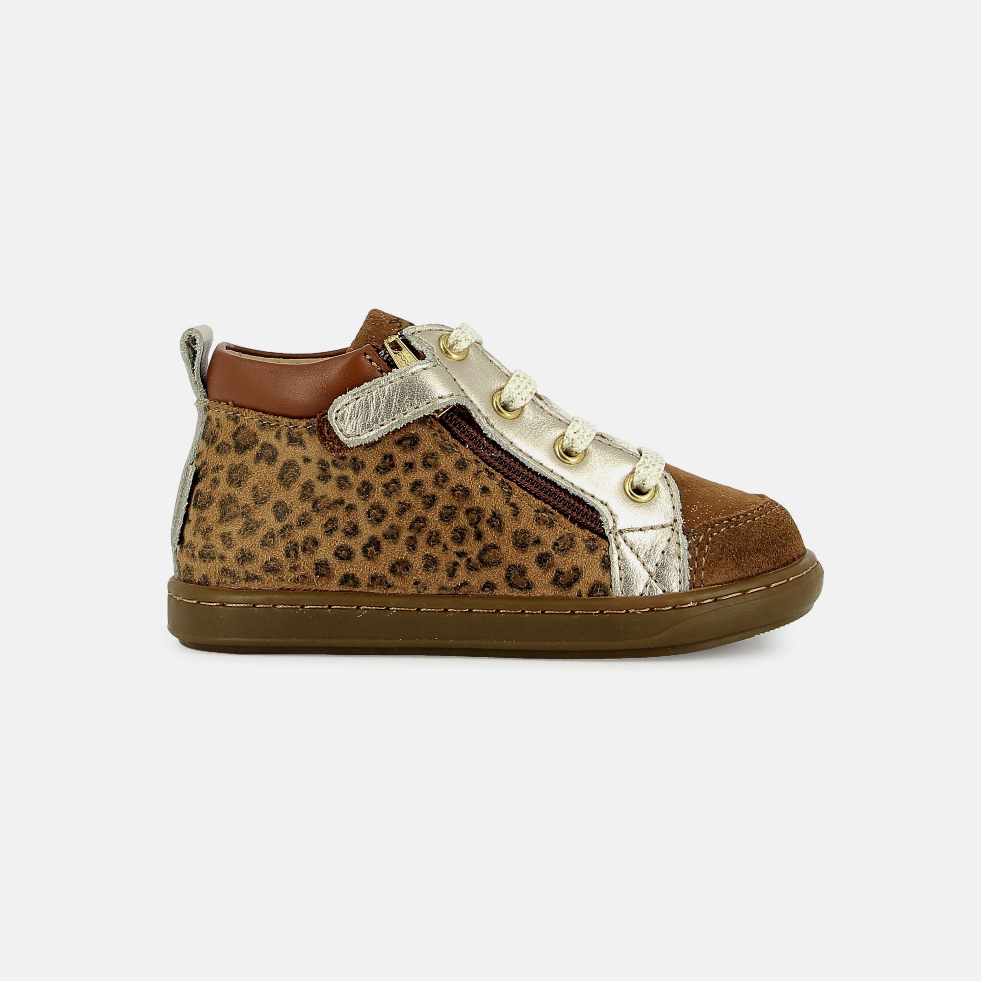 BOUBA BI ZIP GOAT LEOPARD CAMEL BASKETS