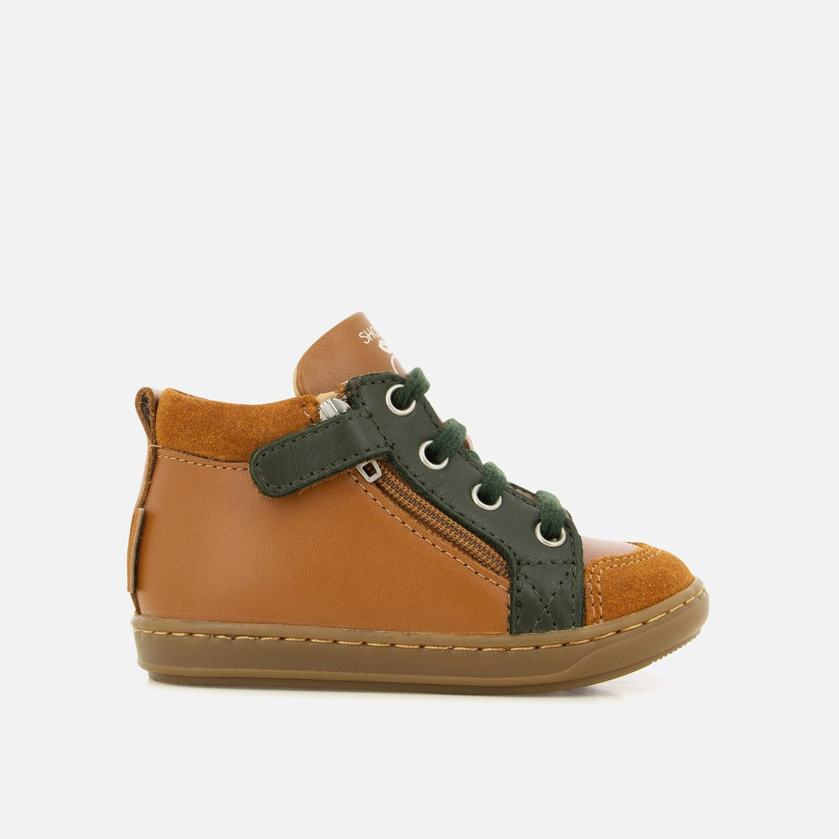 BOUBA BI ZIP - KOBE VELOURS - CAMEL PIN - BASKETS