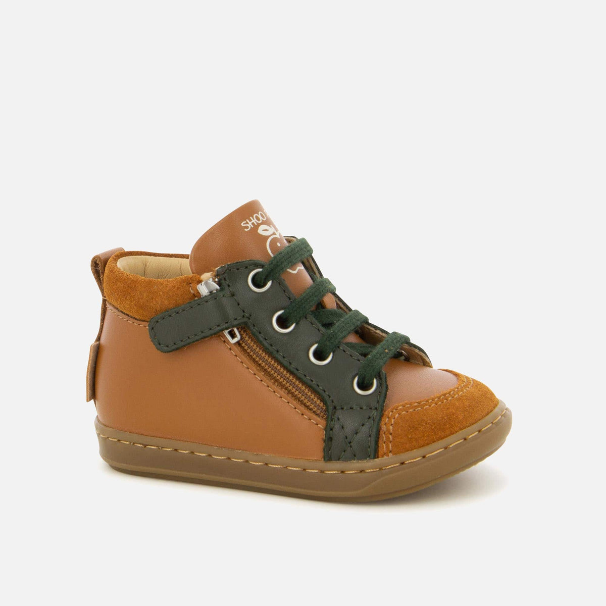 BOUBA BI ZIP - KOBE VELOURS - CAMEL PIN - BASKETS