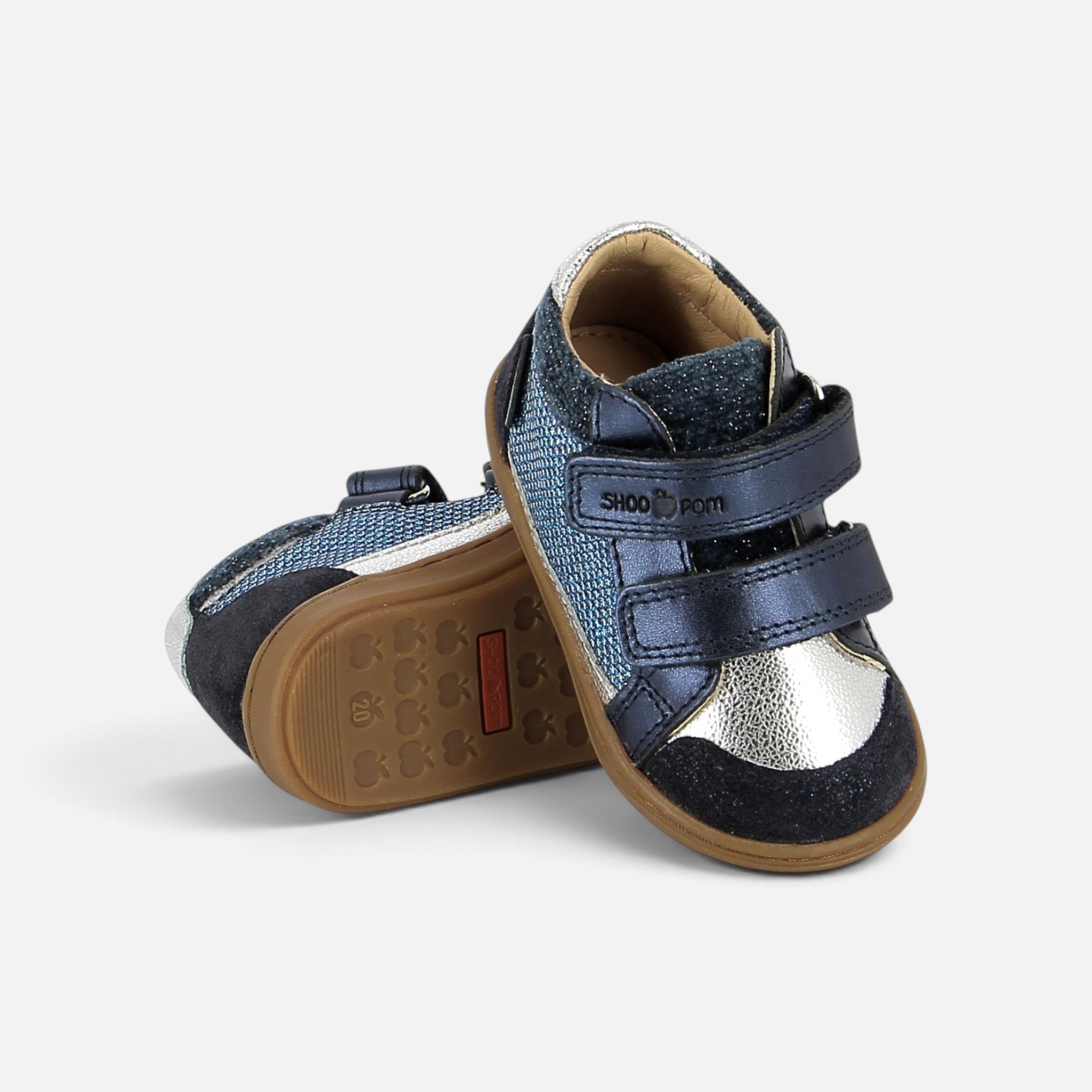 BOUBA EASY CO - LAMINATO-VELOUR - NAVY-SILVER - BASKETS
