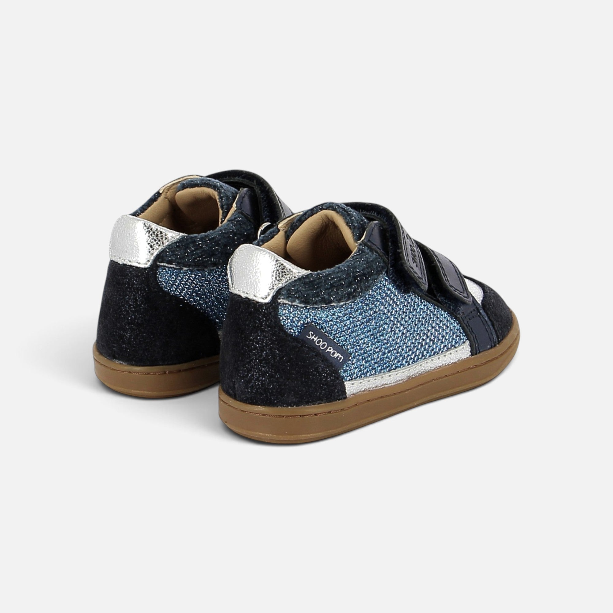 BOUBA EASY CO - LAMINATO-VELOUR - NAVY-SILVER - BASKETS