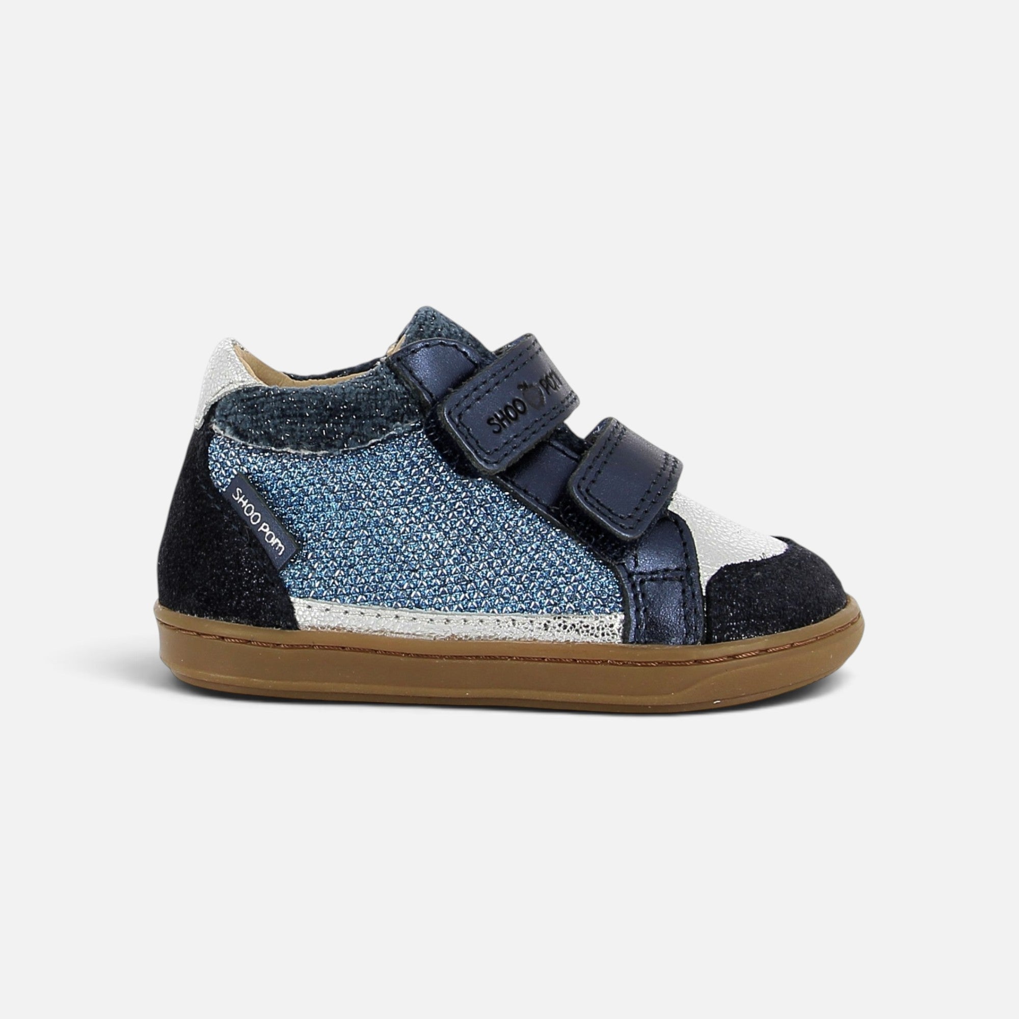 BOUBA EASY CO - LAMINATO-VELOUR - NAVY-SILVER - BASKETS