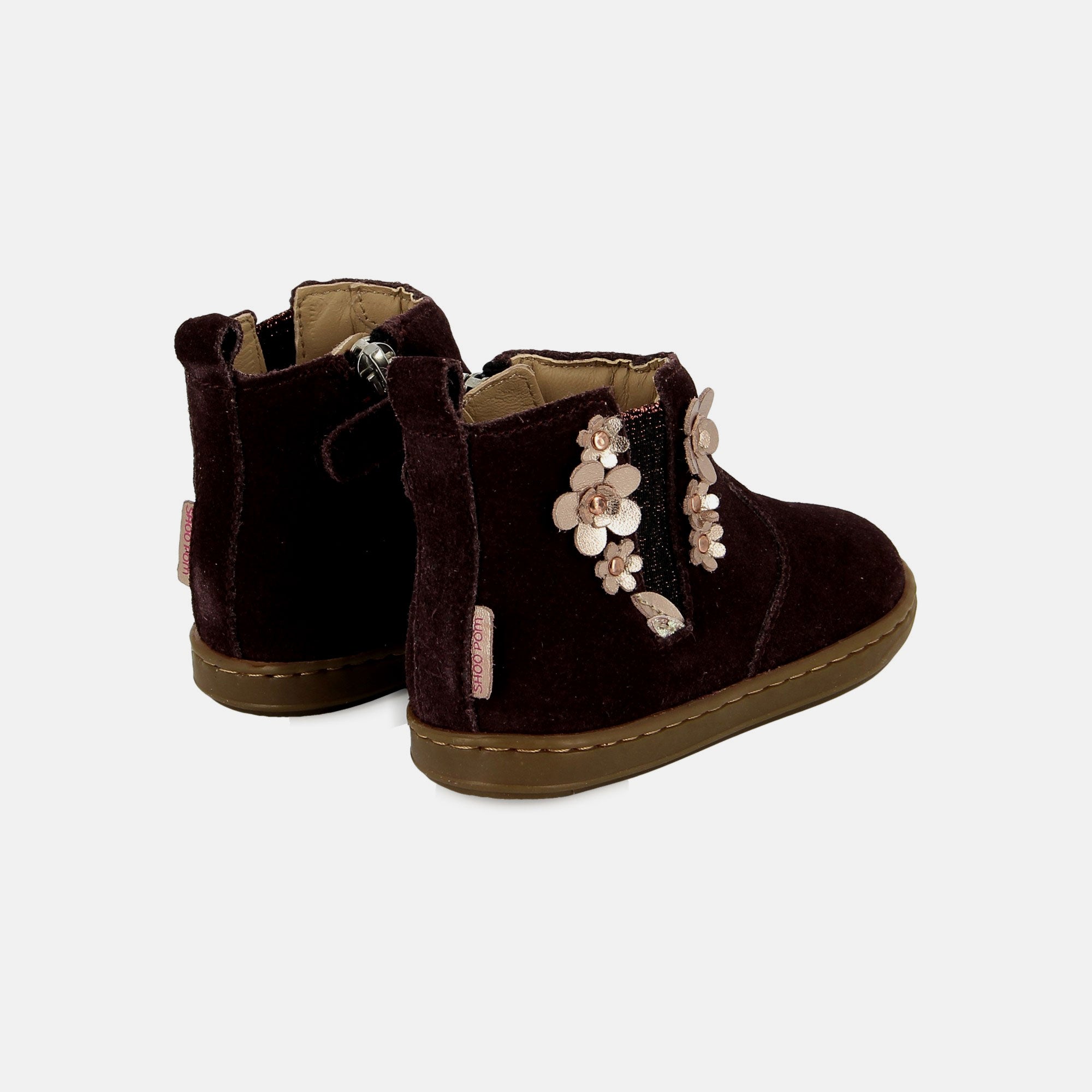 BOUBA MULTIFLO - VELOURS OILY - PURPLE - BOOTS & BOTTINES