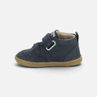 Chaussure premiers-pas Shoo Pom Bouba Scroll Easy en nubuck bleu marine avec fermeture à scratchs et semelle souple