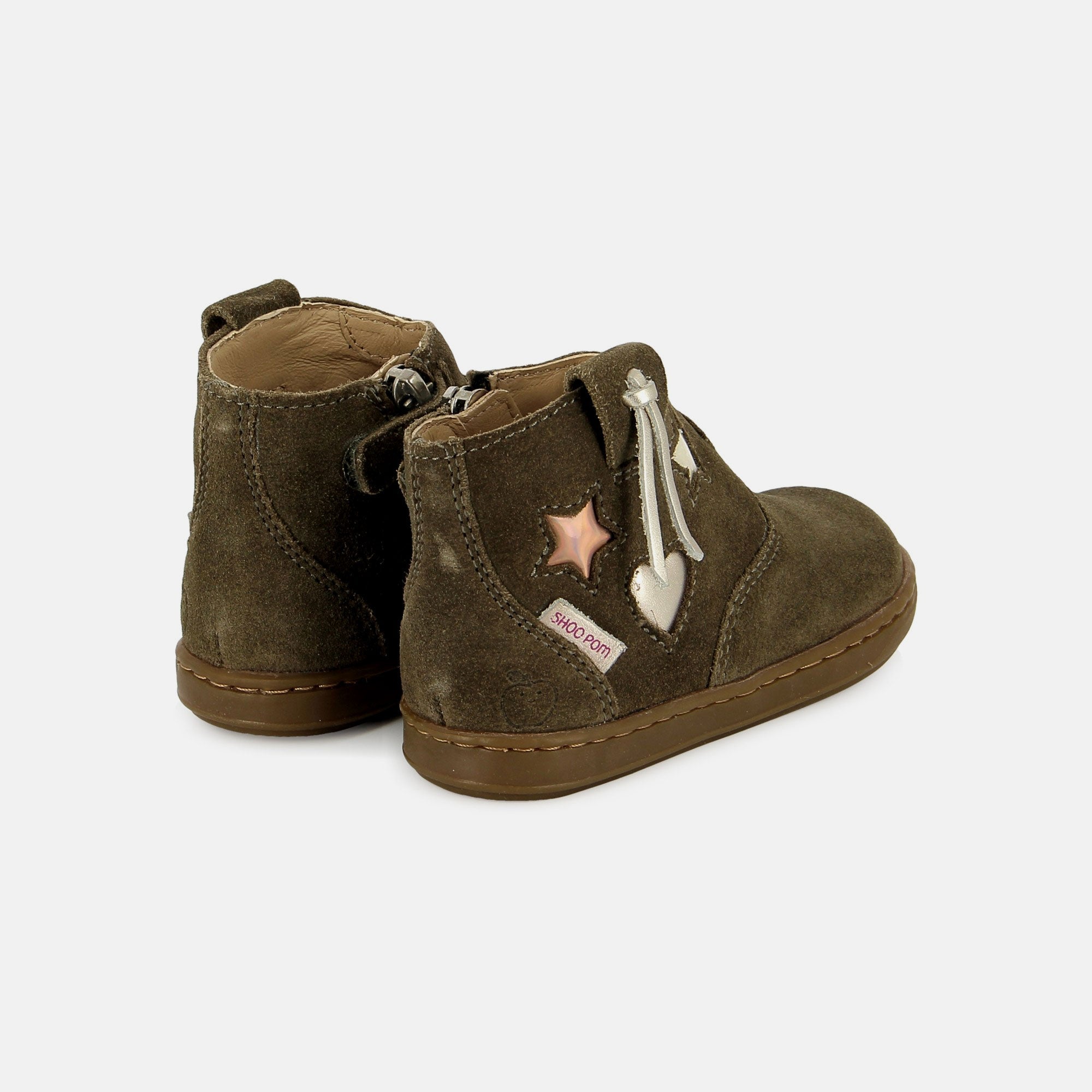 BOUBA WEST - VELOURS OILY - KAKI - BOOTS & BOTTINES
